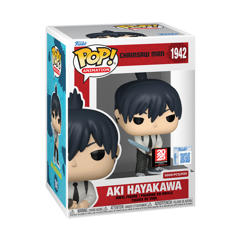 Funko Pop! Chainsaw Man Aki Hayakawa #1942 with Hard Protector Shared Stickert Anime Expo