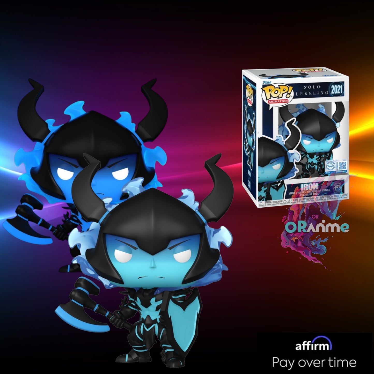 Funko Pop Solo Leveling Iron #2021 Chase Variant Glow In The Dark Amazon Exclusive