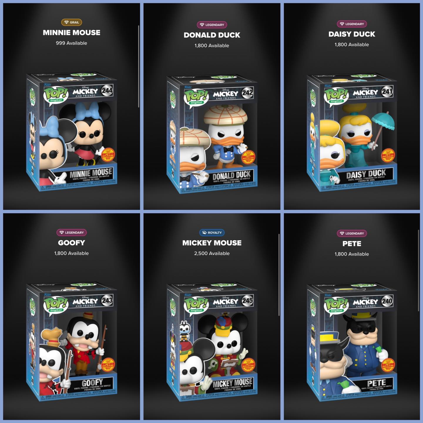 Funko Pop! Digital - Disney's Mickey and Friends Serie 1 - SET