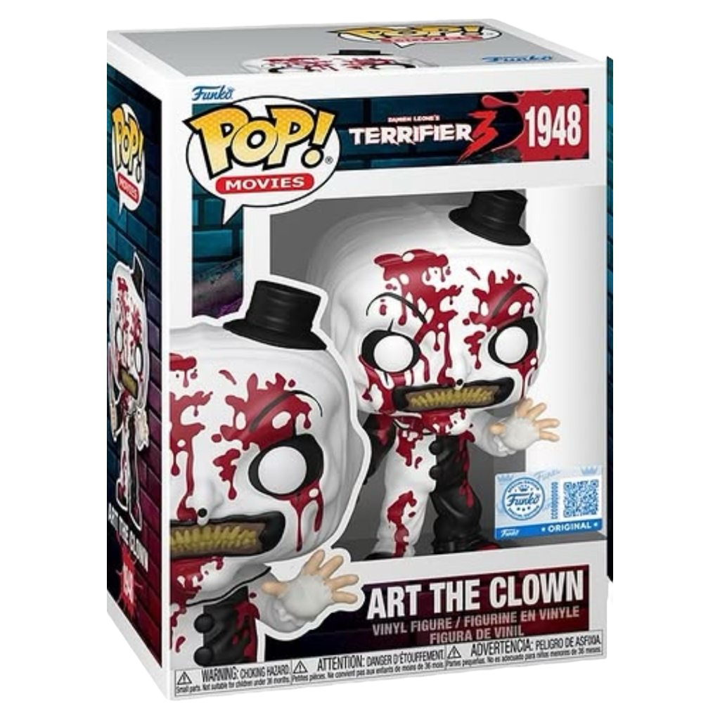 Funko Pop Terrifier 3 Art the Clown Bloody #1948 - Entertainment Earth Exclusive *PRE-ORDER*