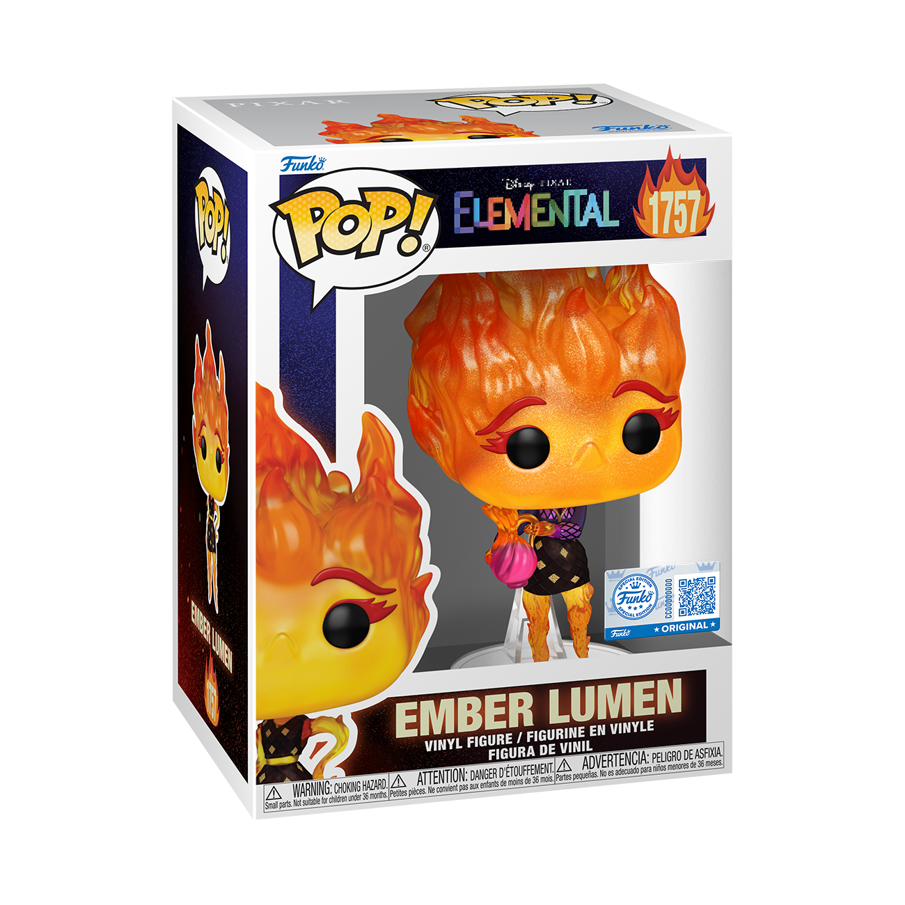 Funko Pop Pixar Elemental Ember Lumen #1757 Exclusive Chase Variant