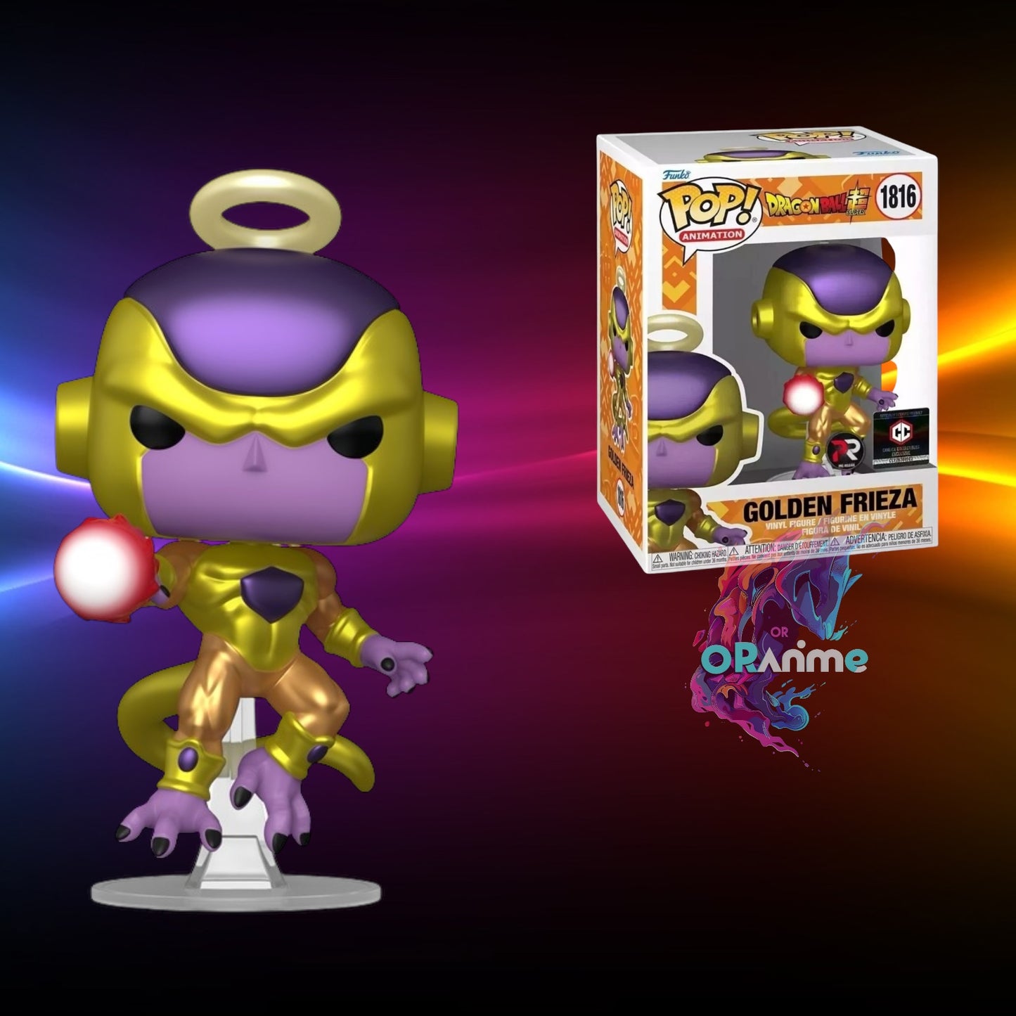 Funko Pop! Dragon Ball Super Golden Frieza #1816 PR Chalice Collectibles Exclusive