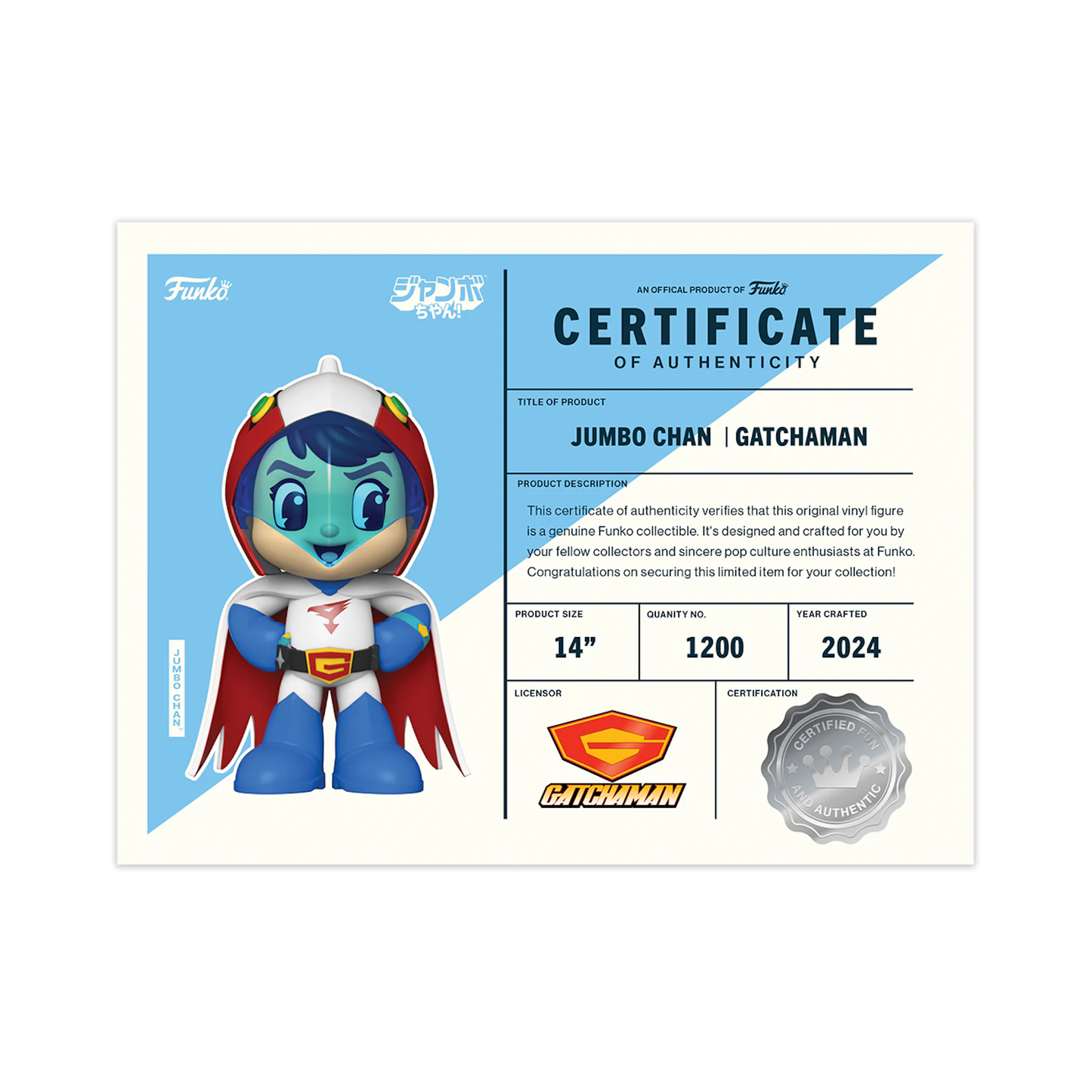 Funko Jumbo Chan - Gatchaman 14'' Vinyl Collectible