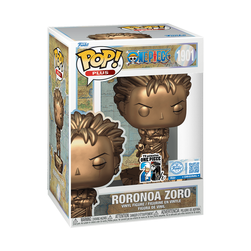 Funko Pop Puls One Piece Roronoa Zoro Statue (Bronze) #1901 w/Protector *PRE-ORDER*
