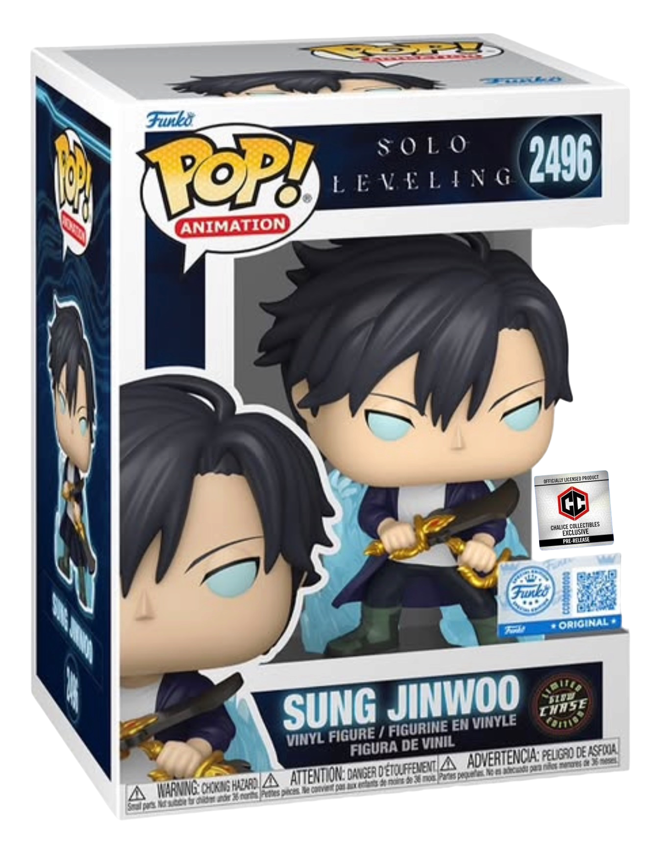 Funko Pop Solo Leveling Sung Jinwoo #2496 Chase Variant PR Sticker Chalice Exclusive *PRE-ORDER*