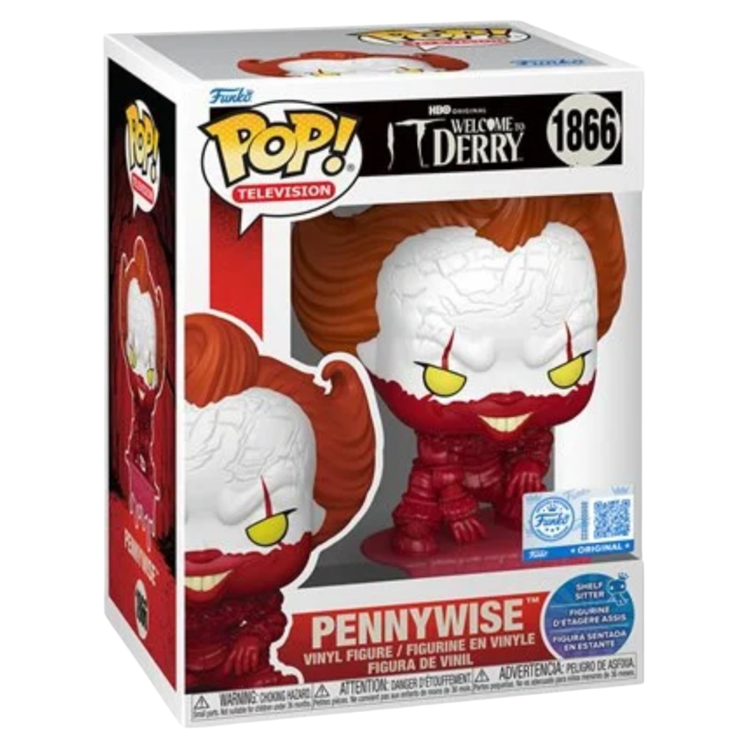 Funko Pop! It: Welcome to Derry Pennywise Bloody Shelf Sitter #1866 EE Exclusive