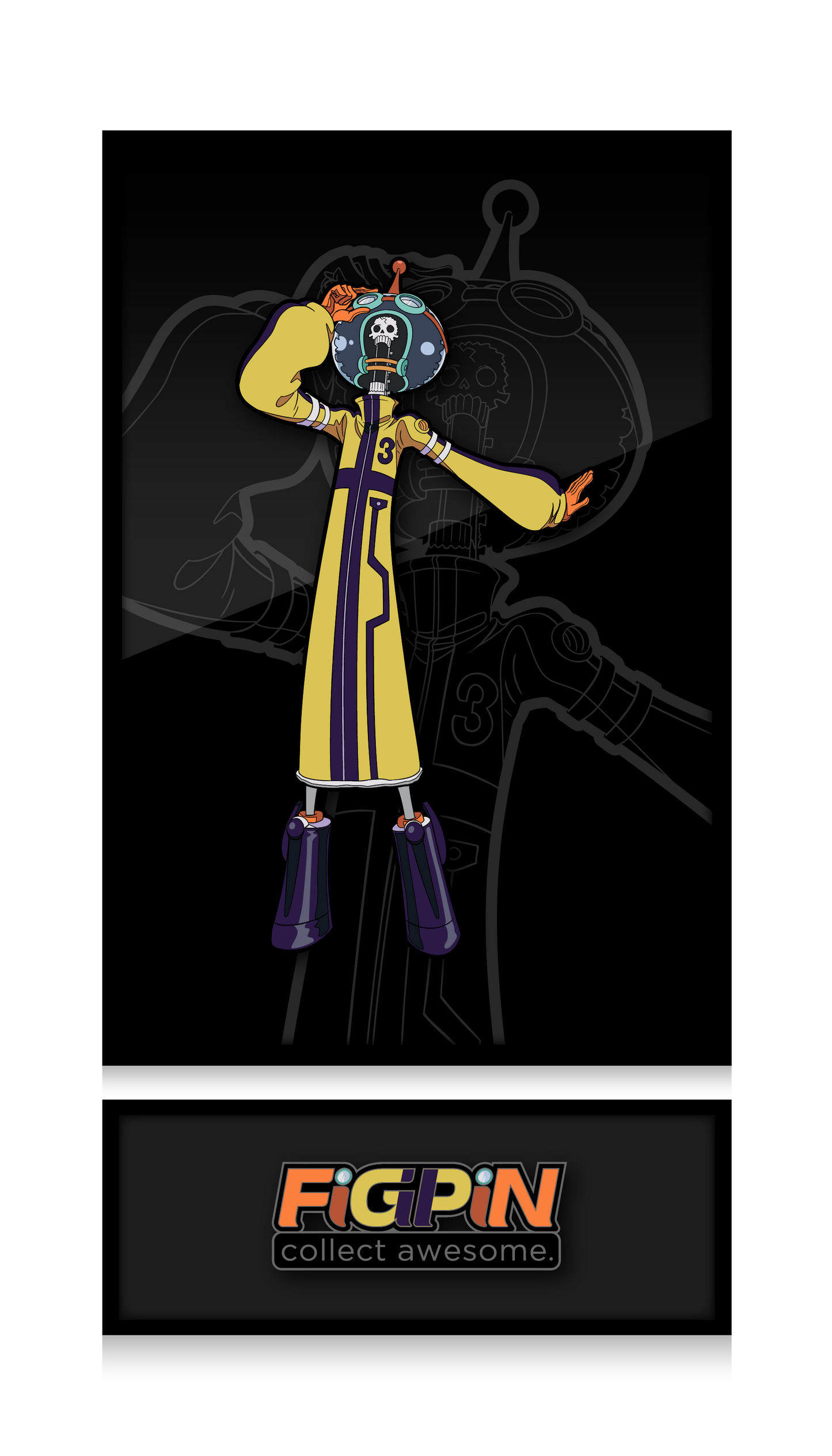 FiGPiN XL One Piece: Brook (X76) + LOGO PIN (LX17) Crunchyroll Exclusive LE 500