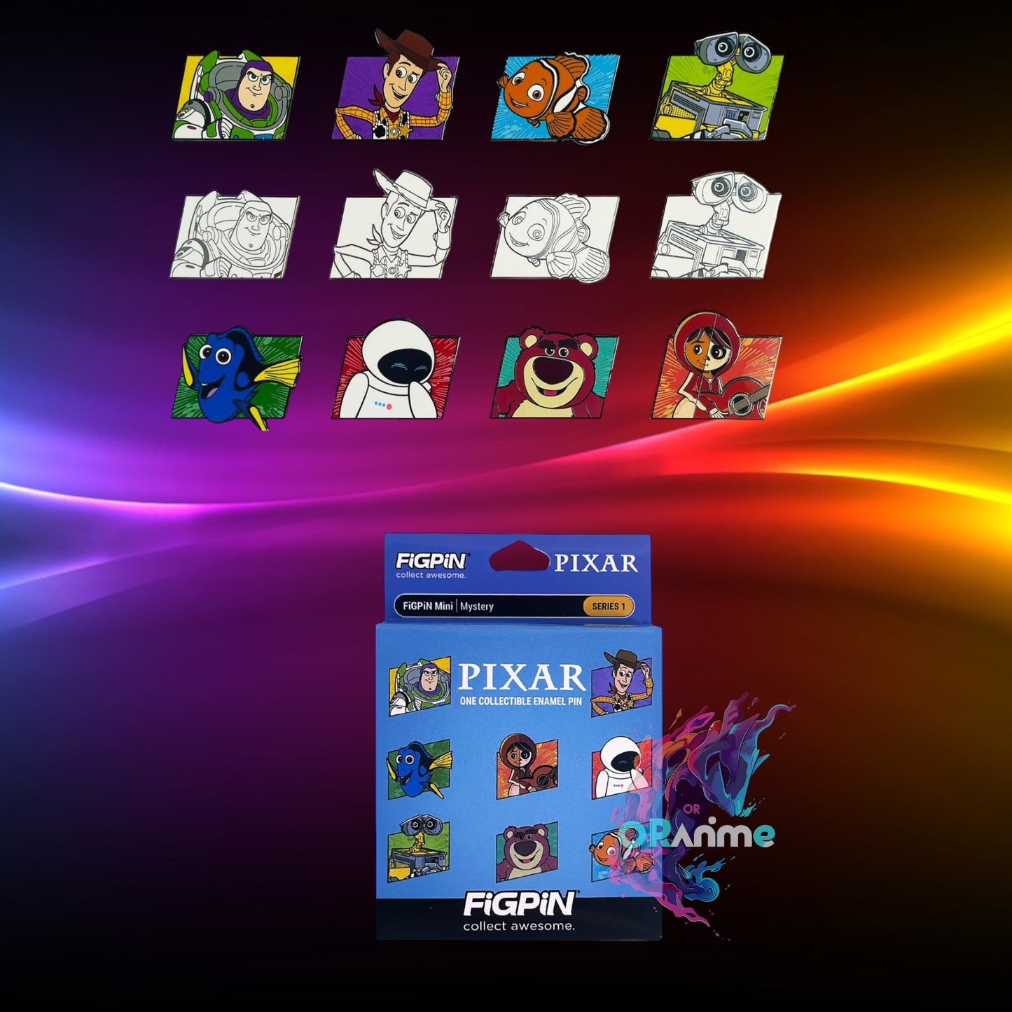 FiGPiN - Mystery Mini Pin Series 1 - Pixar All Stars - 1 Blind Box Enamel Pin