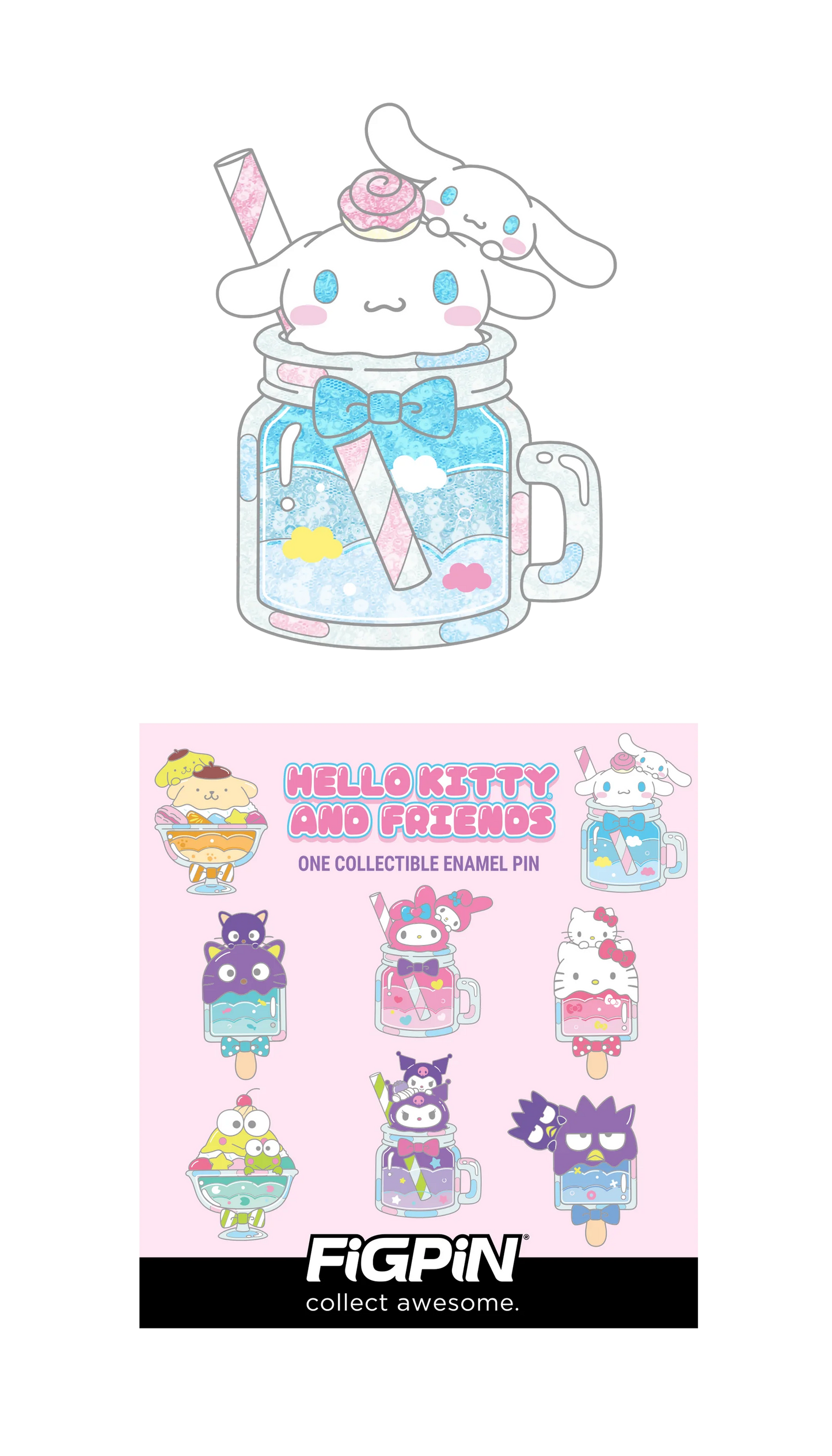 FiGPiN - Mystery Mini Pin Series 6 - Hello Kitty - Case of 10 Enamel Pin