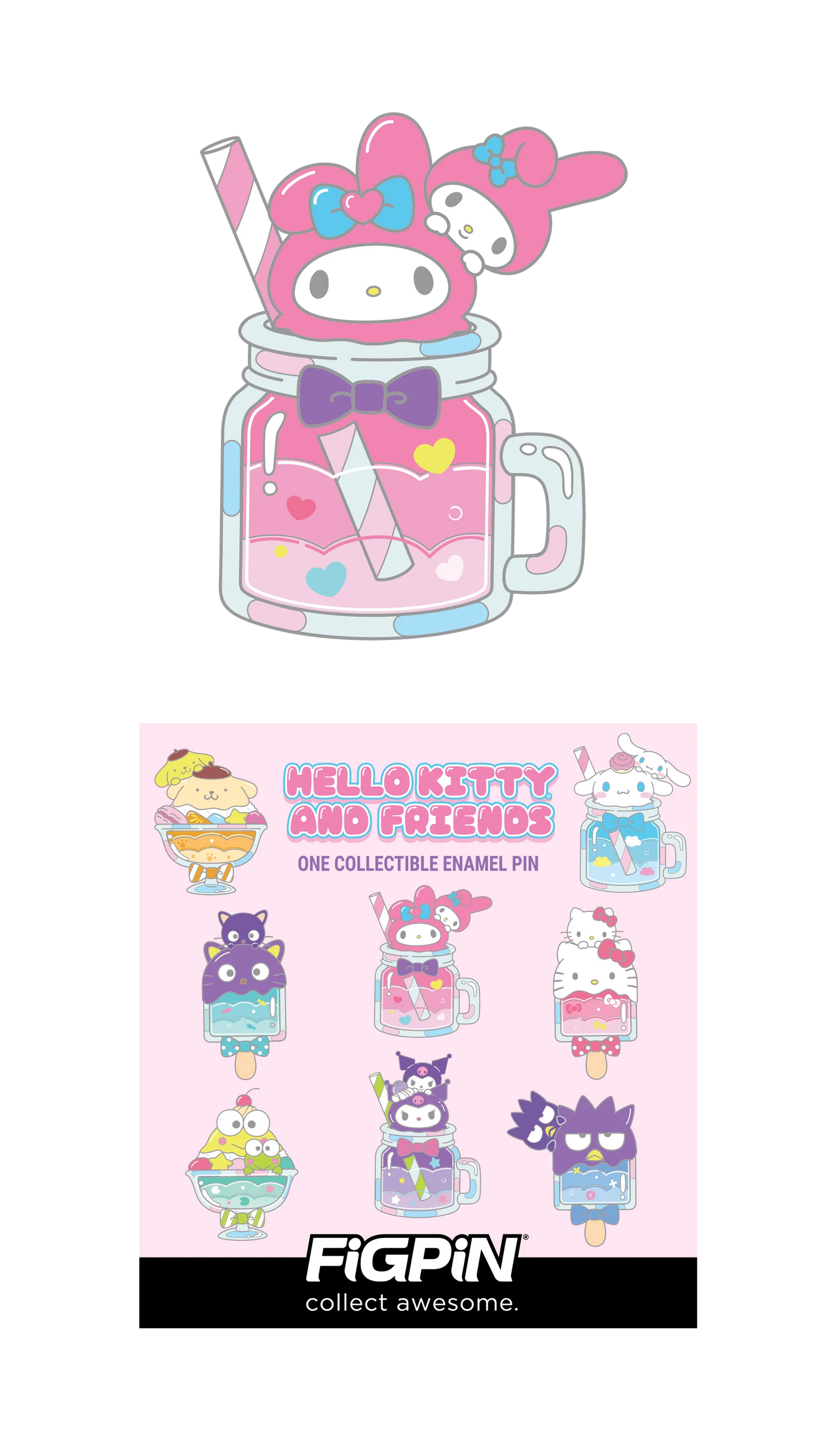 FiGPiN - Mystery Mini Pin Series 6 - Hello Kitty - Case of 10 Enamel Pin
