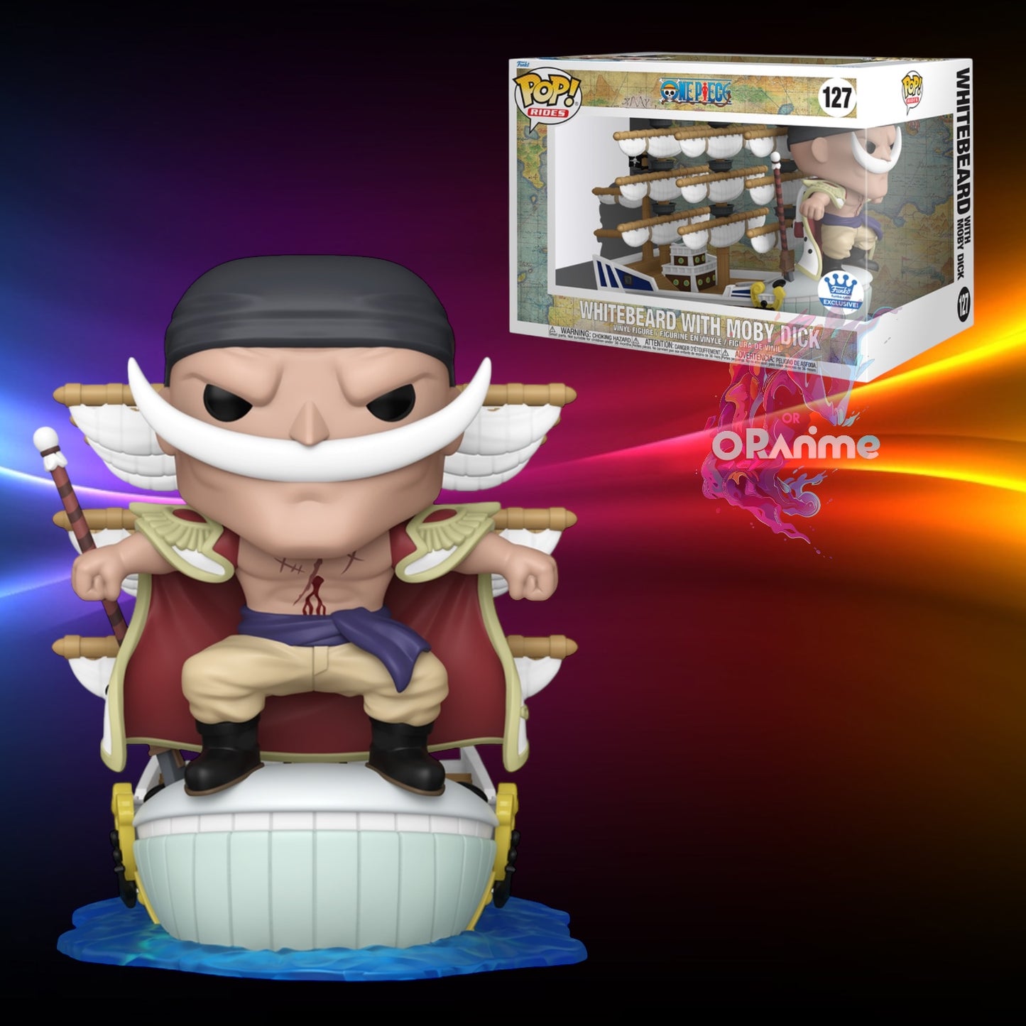 Funko Pop One Piece Ride Deluxe Whitebeard with Moby Dick #127 Funko Exclusive