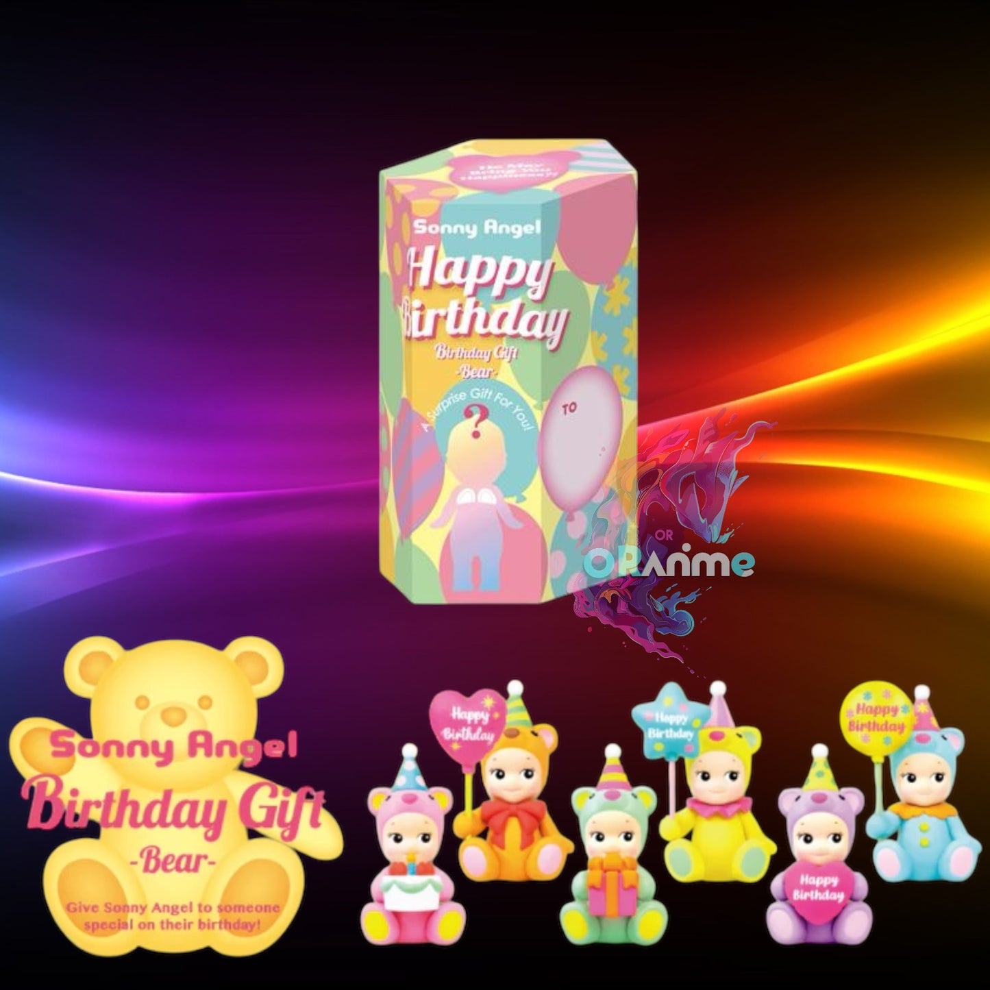 Sonny Angel - Happy Birthday Gift Bear Series, 1 Blind Box