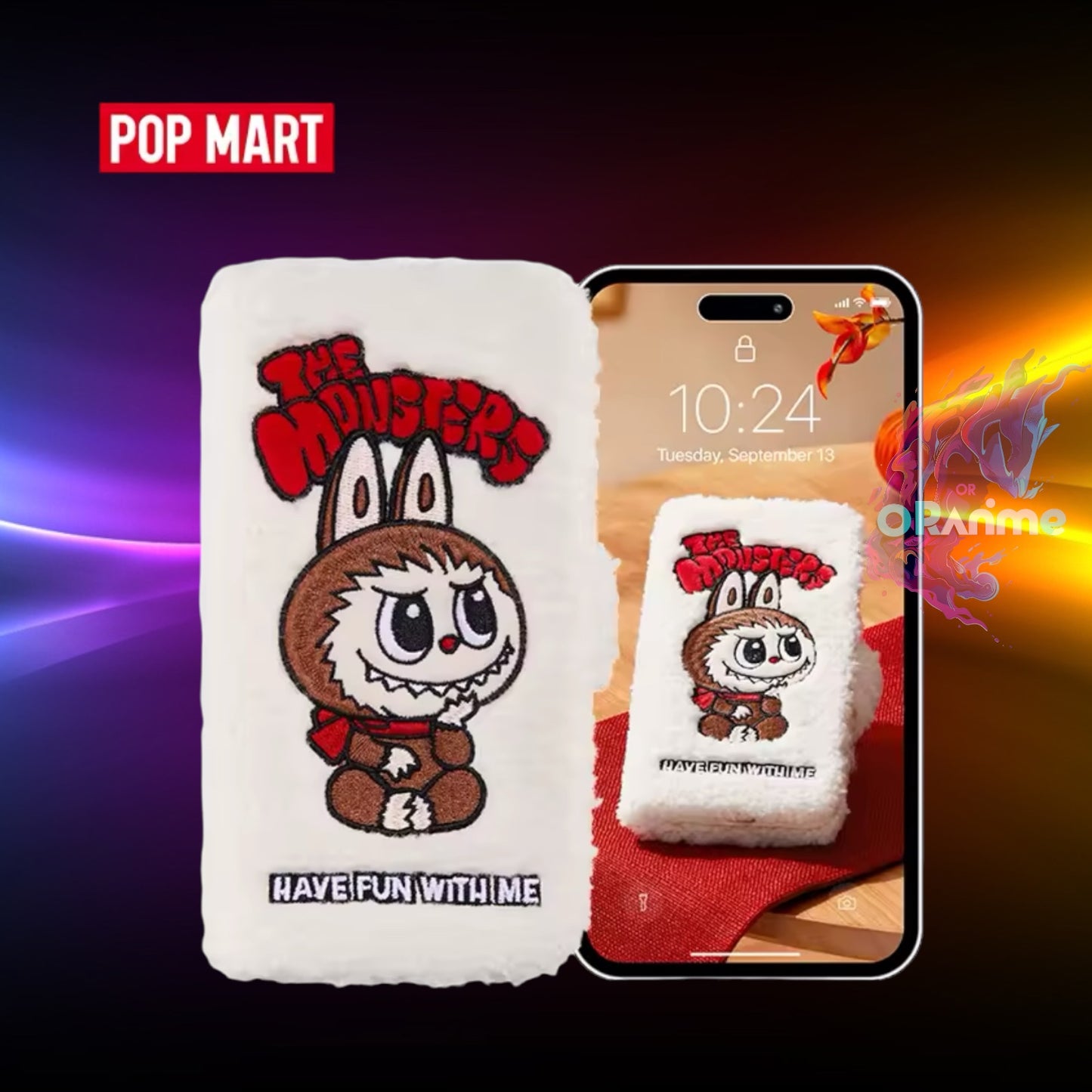 Pop Mart - The Monsters - Labubu Classic Series-Plush Flip Phone Case for iPhone