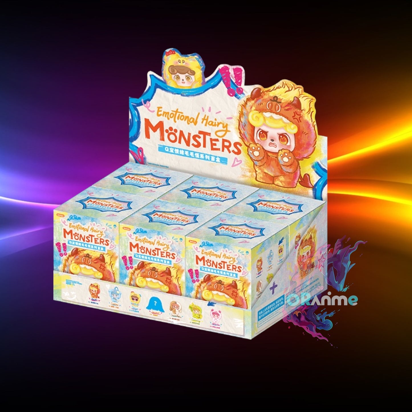 Q.Kid Emotional Hairy Monsters Series Plush Blind Box