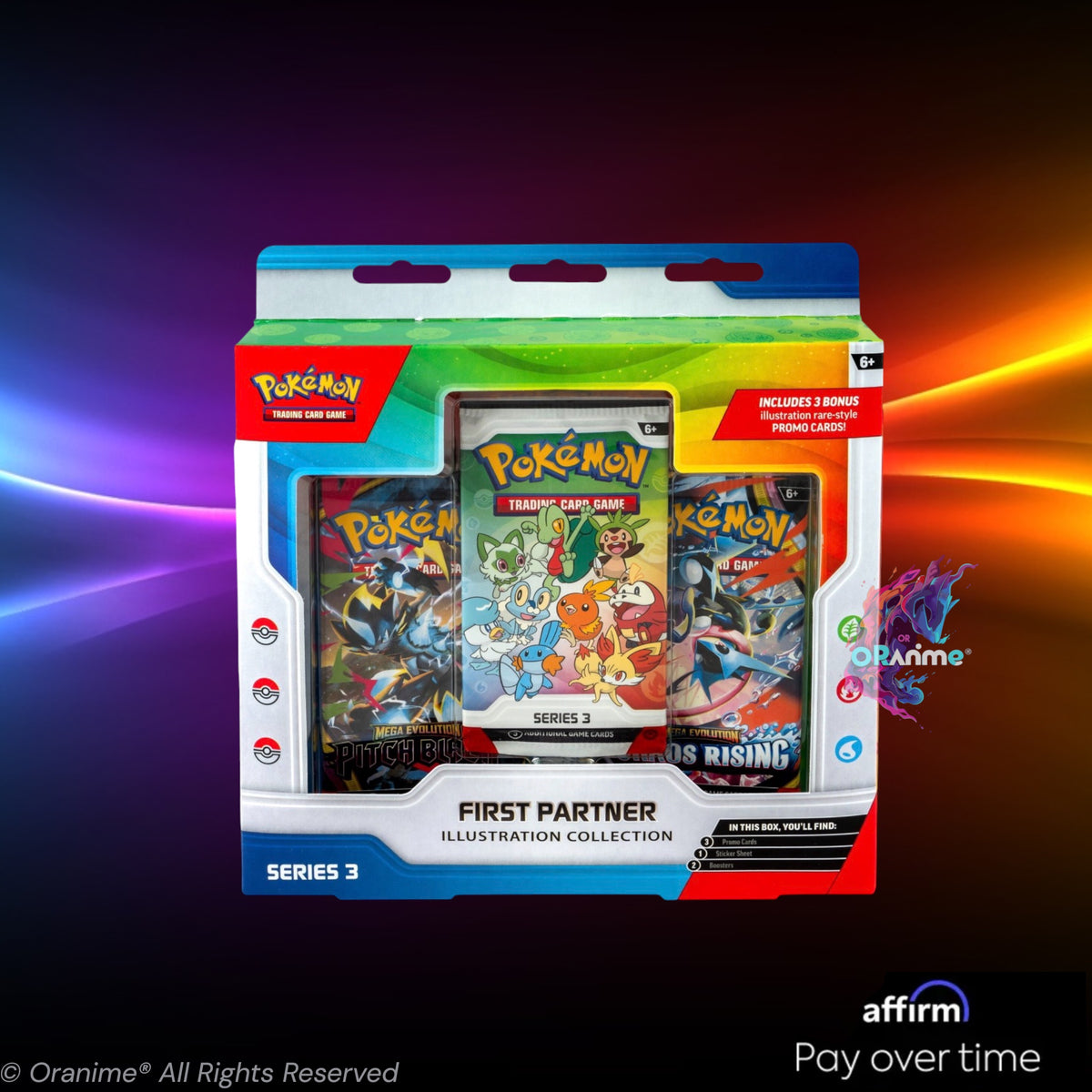 Pokémon TCG: First Partner Illustration Collection – Series 3. English, Factory Sealed, Official Pokémon TCG Product.
