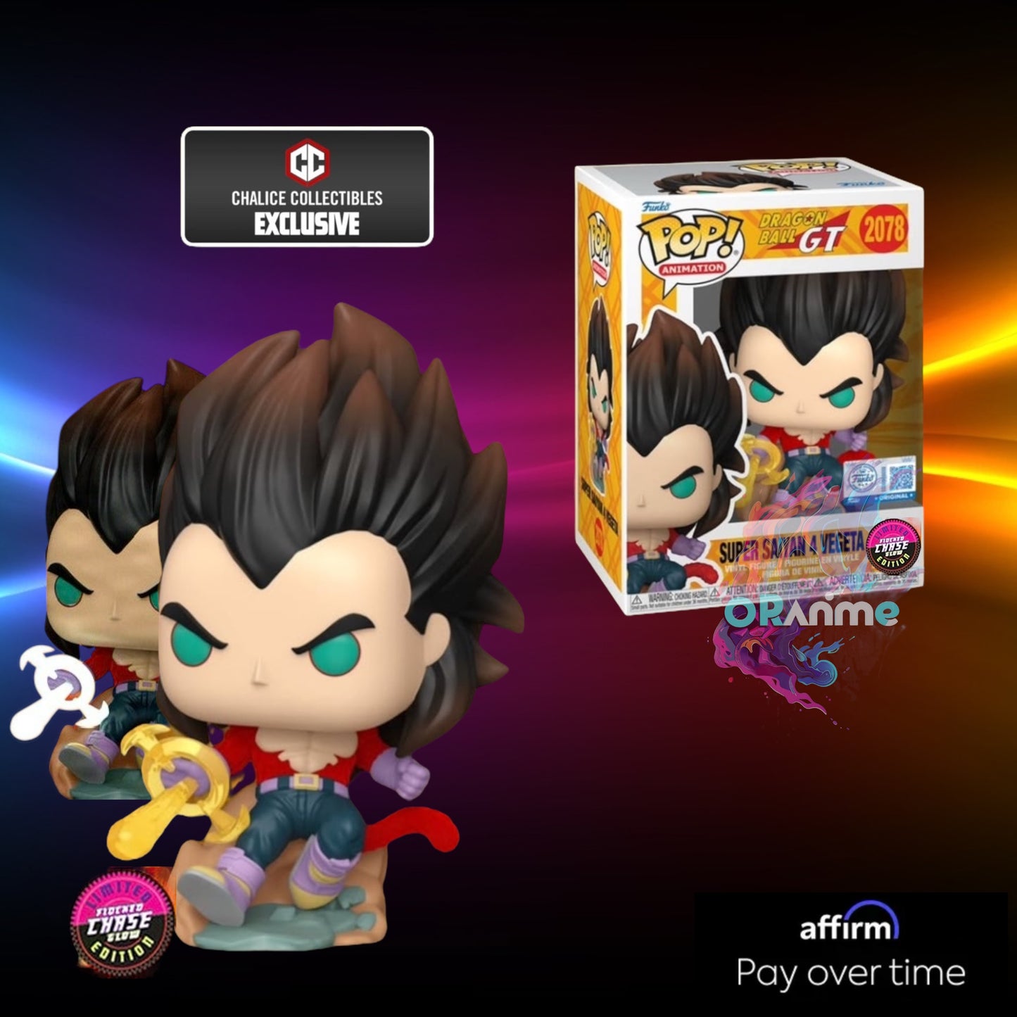 Funko Pop Dragon Ball GT - Super Saiyan 4 Vegeta #2074 PR Chalice Exclusive Chase Version