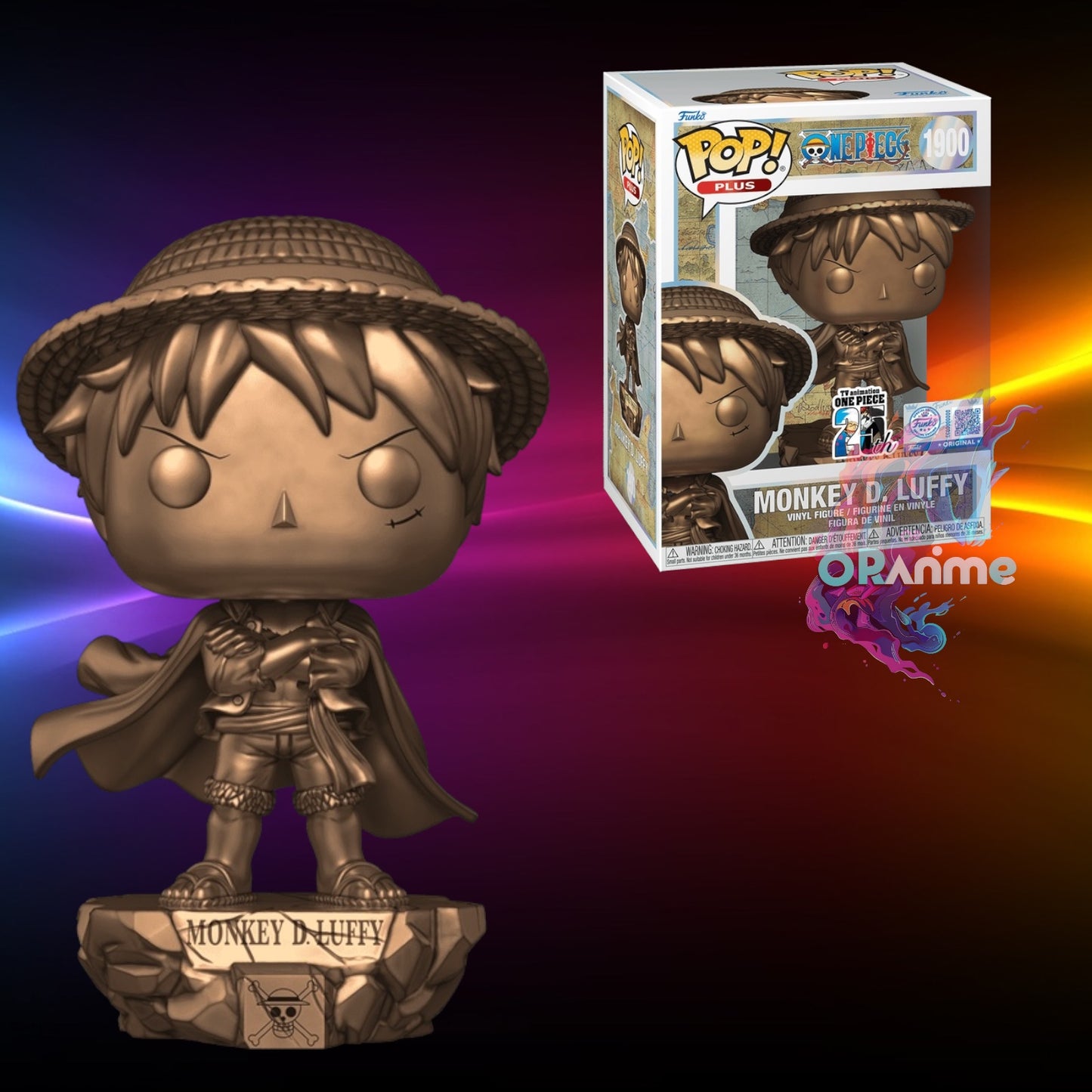 Funko Pop Puls One Piece Monkey D. Luffy Statue (Bronze) #1900 w/Protector *PRE-ORDER*
