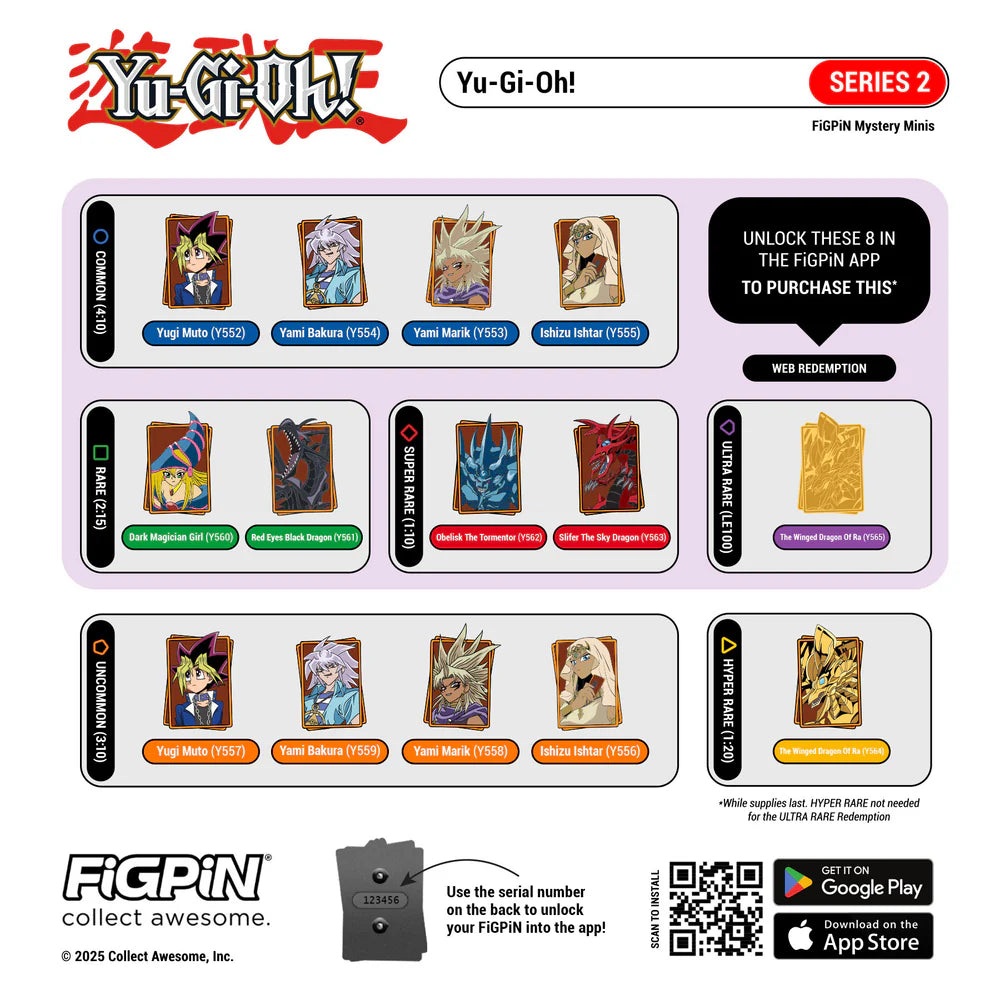 FiGPiN - Mystery Mini Pin Series 2 - YU-GI-OH! - 1 Blind Box Enamel Pin