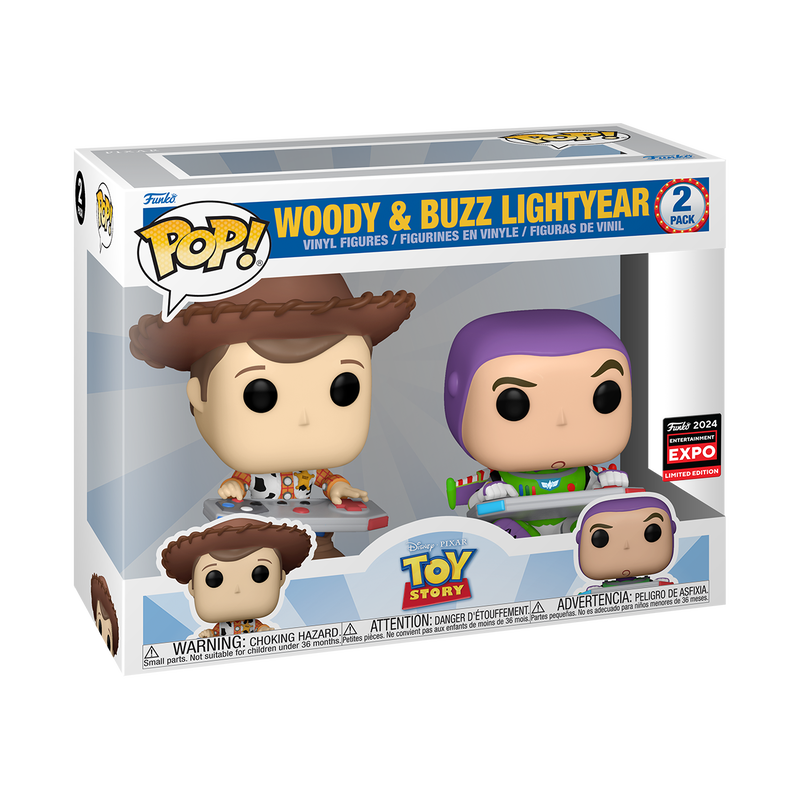 Funko Pop! Pixar - Woody & Buzz Lightyear 2-Pack - C2E2 Shared Sticker