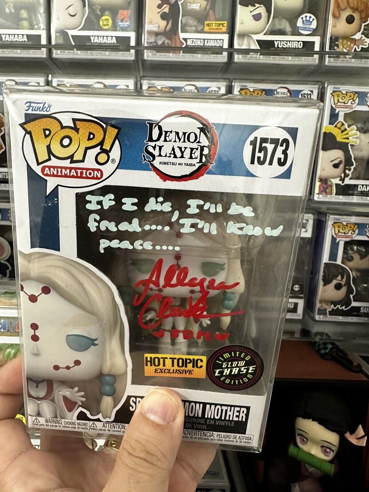 Funko Pop! Demon Slayer - Spider Demon Mother - Chase Hot Topic - Quoted & Signed JSA Cert