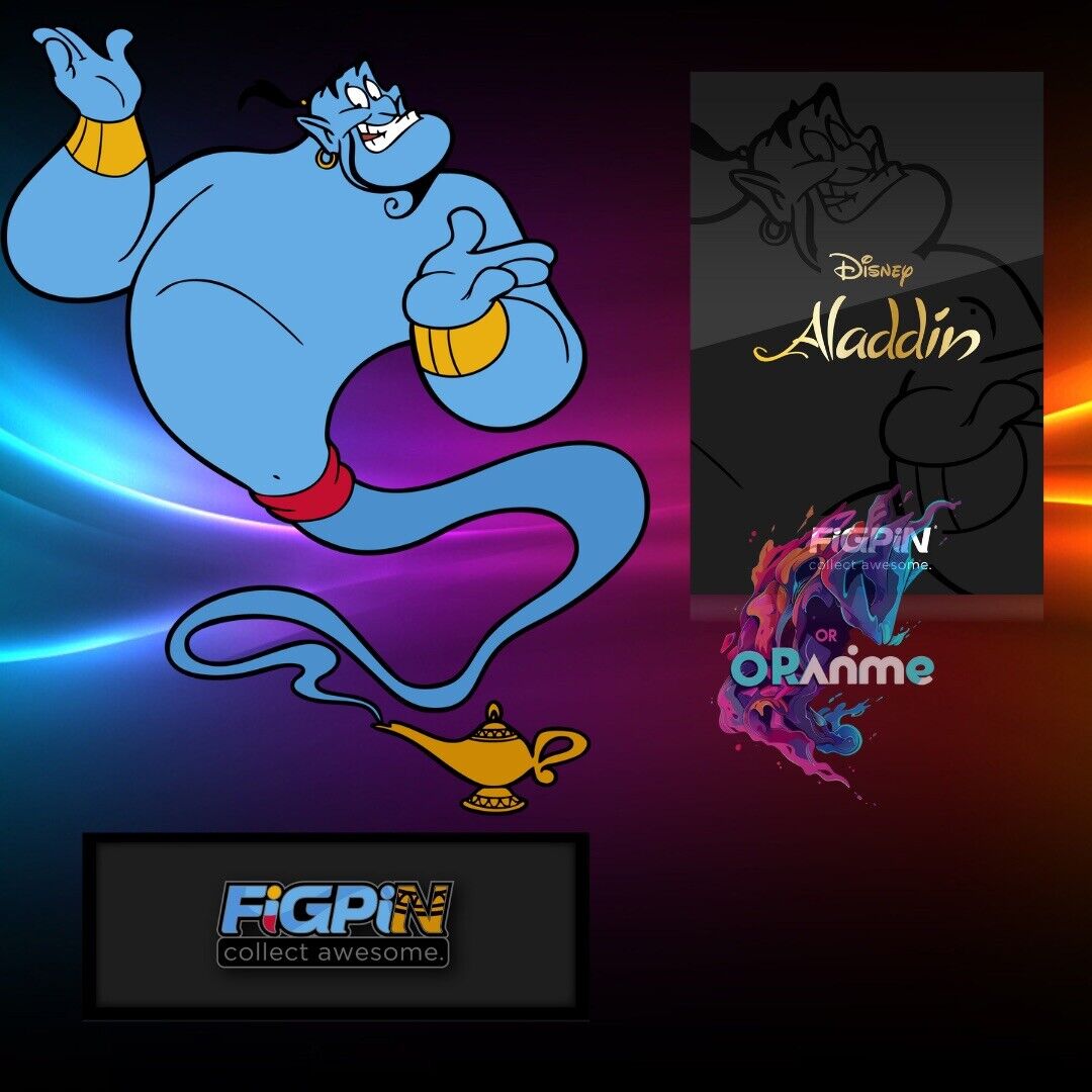 FIGPIN XL Aladdin Genie X77 Glow in the Dark Exclusive LE 500 Disney D23 Expo 2024