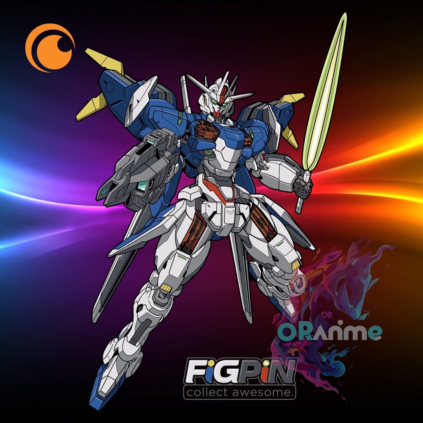 FiGPiN XL Gundam Aerial Rebuild (X81) + LOGO LE 500 Crunchyroll Exclusive