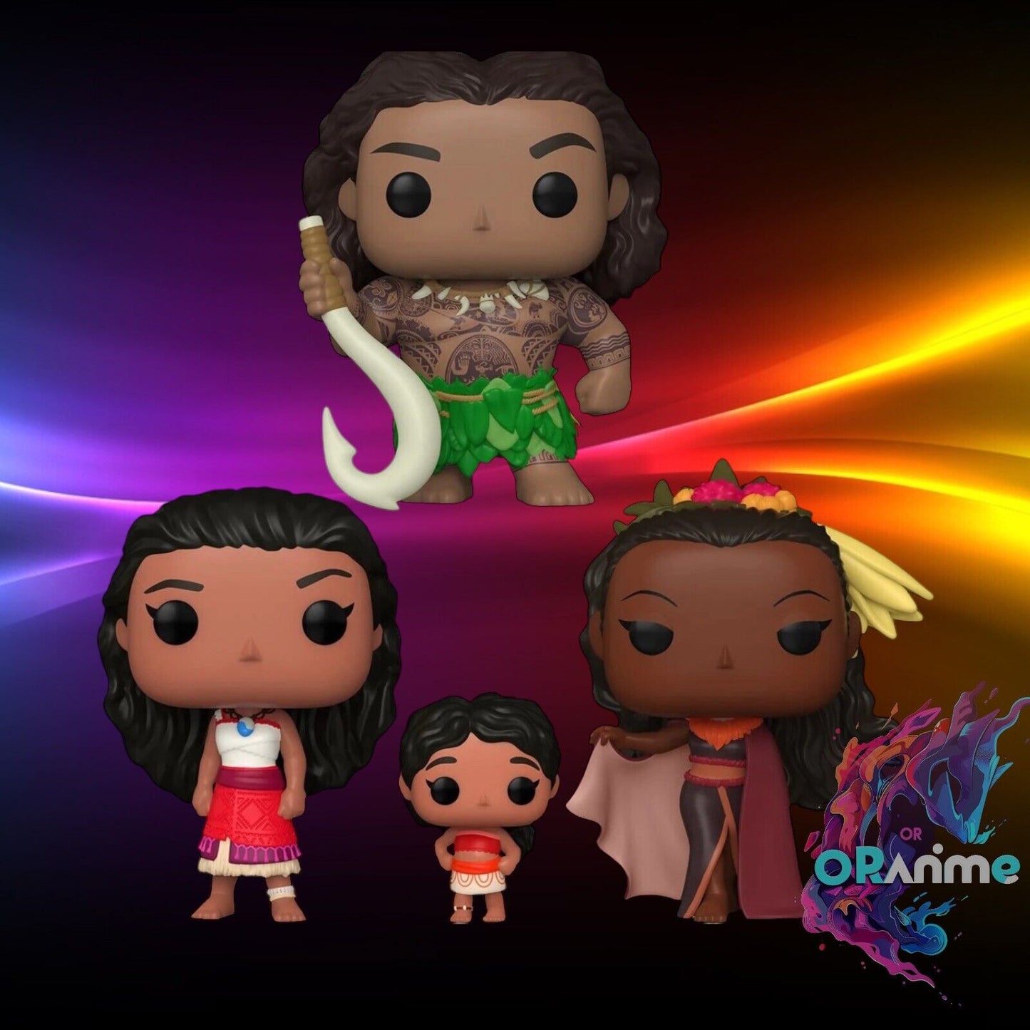 Funko Pop Moana 2 - Set of 3 (Moana & Little Sis, Maui, Matangi)