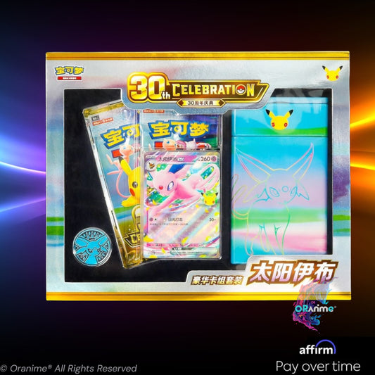Pokémon TCG: 30th Celebration Espeon ex Deluxe Card Set, Simplified Chinese, Factory Sealed, Official Pokémon TCG Product.