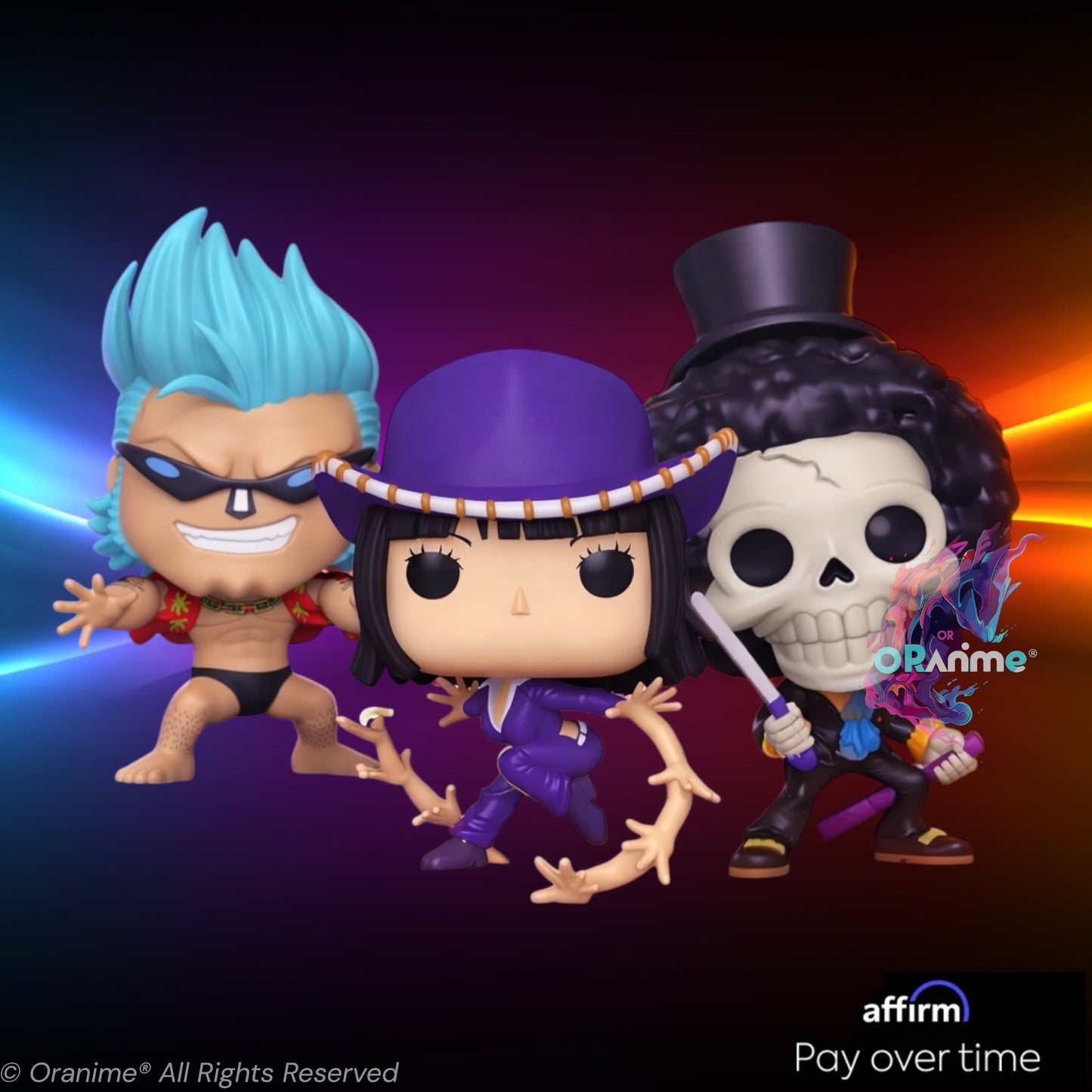 Funko Pop! One Piece Bundle – Nico Robin, Franky & Brook Vinyl Figures Set *PRE-ORDER*