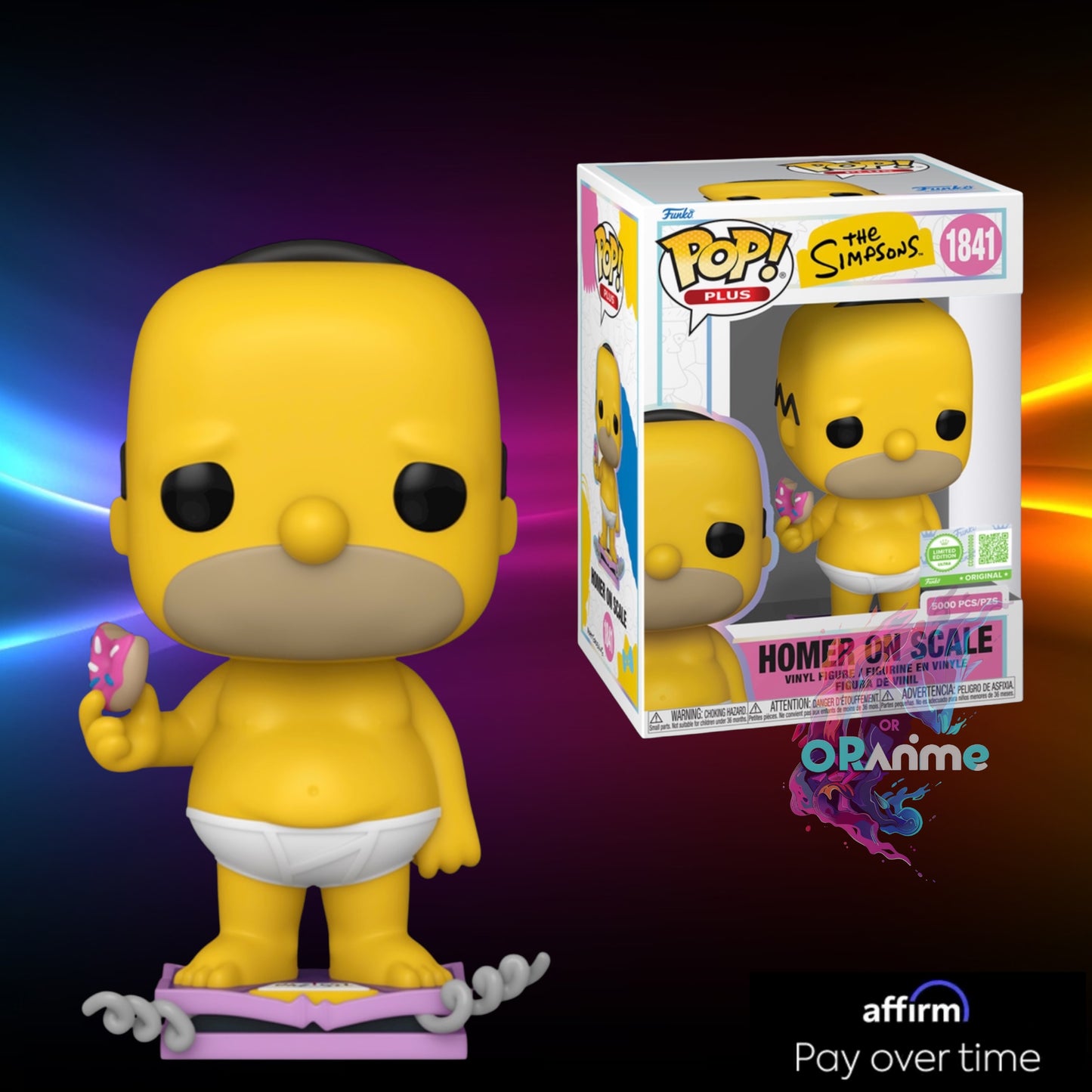 Funko Pop Plus The Simpson Homer on Scale LE 5000 with Protector