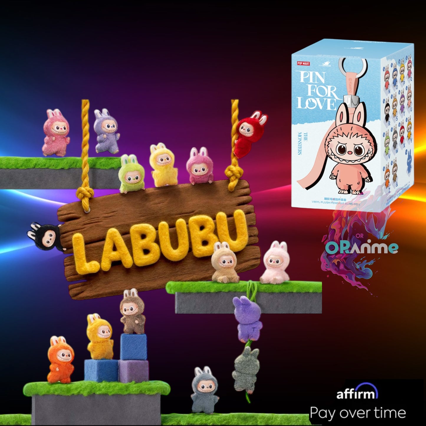 Pop Mart - The Monsters - Labubu Pin for Love Series Vinyl Plush Pendant (N-Z)