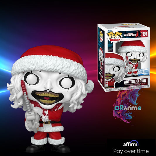 Funko Pop Terrifier 3 Art the Clown with Chainsaw Bloody #1990 Funko Exclusive
