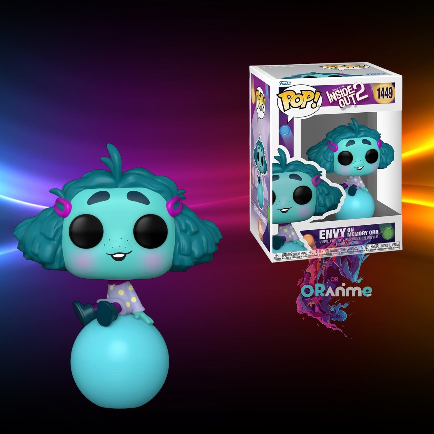 Funko Pop! Inside Out 2 Envy On Memory Orb #1449