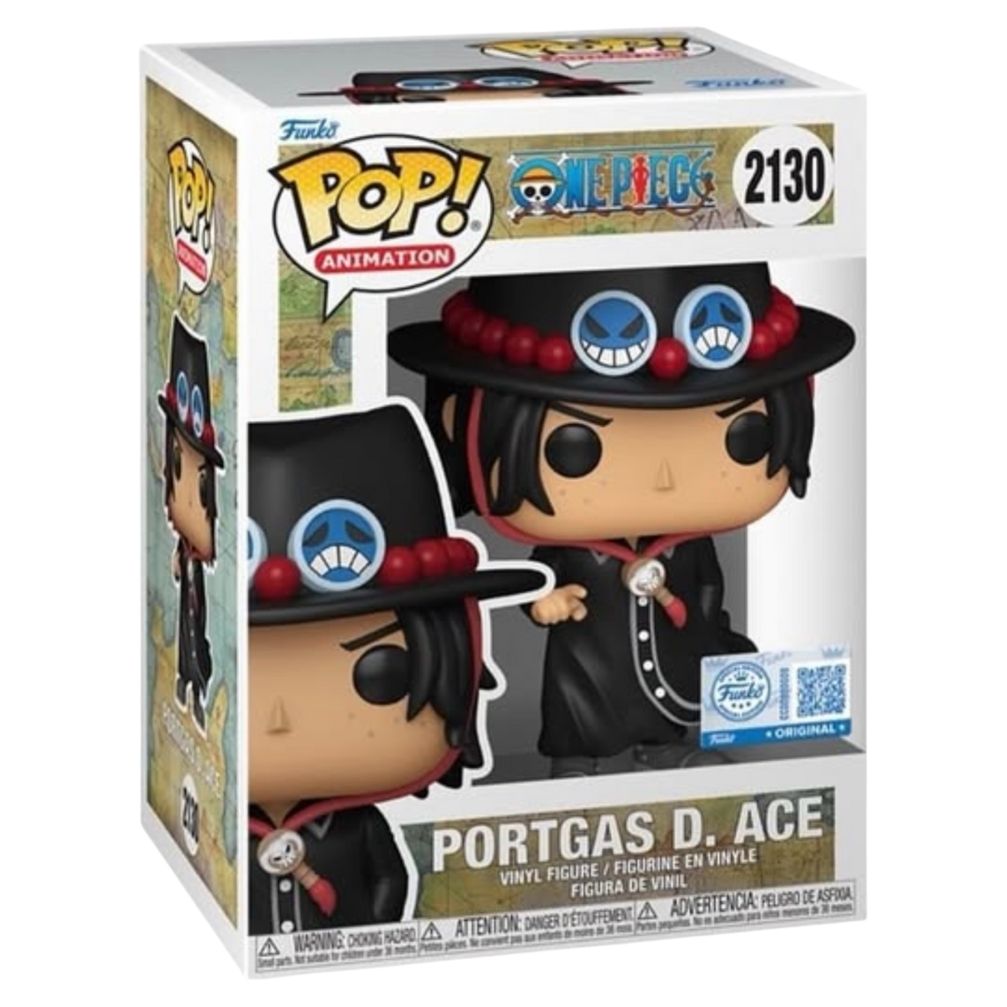 Funko Pop One Piece Portgas D. Ace #2130 PR Sticker Chalice Exclusive *PRE-ORDER*