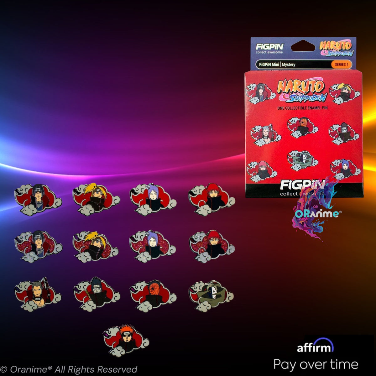 FiGPiN - Mystery Mini Pin Series 1 - Naruto S1 - Case of 10 Enamel Pin
