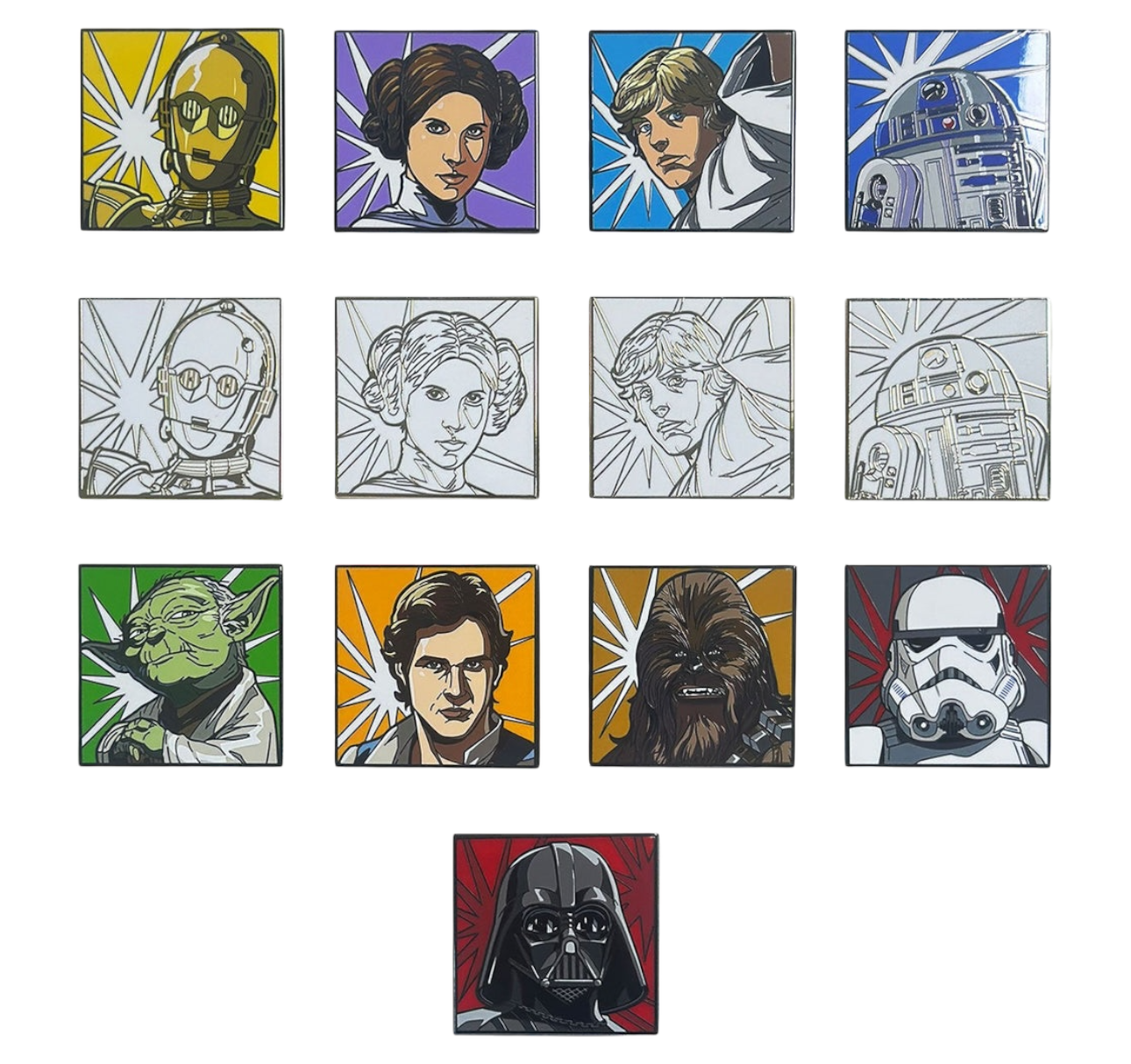 FiGPiN - Mystery Mini Pin Series 1 - Star Wars Classic - Case of 10 Enamel Pin