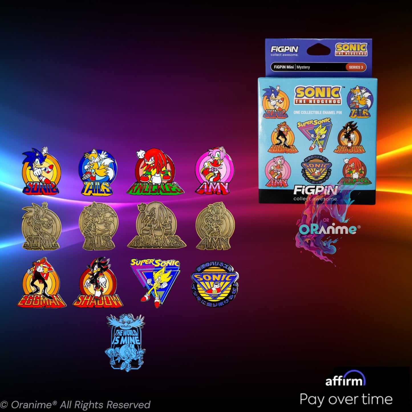 FiGPiN - Mystery Mini Pin Series 3 - Sonic the Hedgehog Enamel Pin *PRE-ORDER*