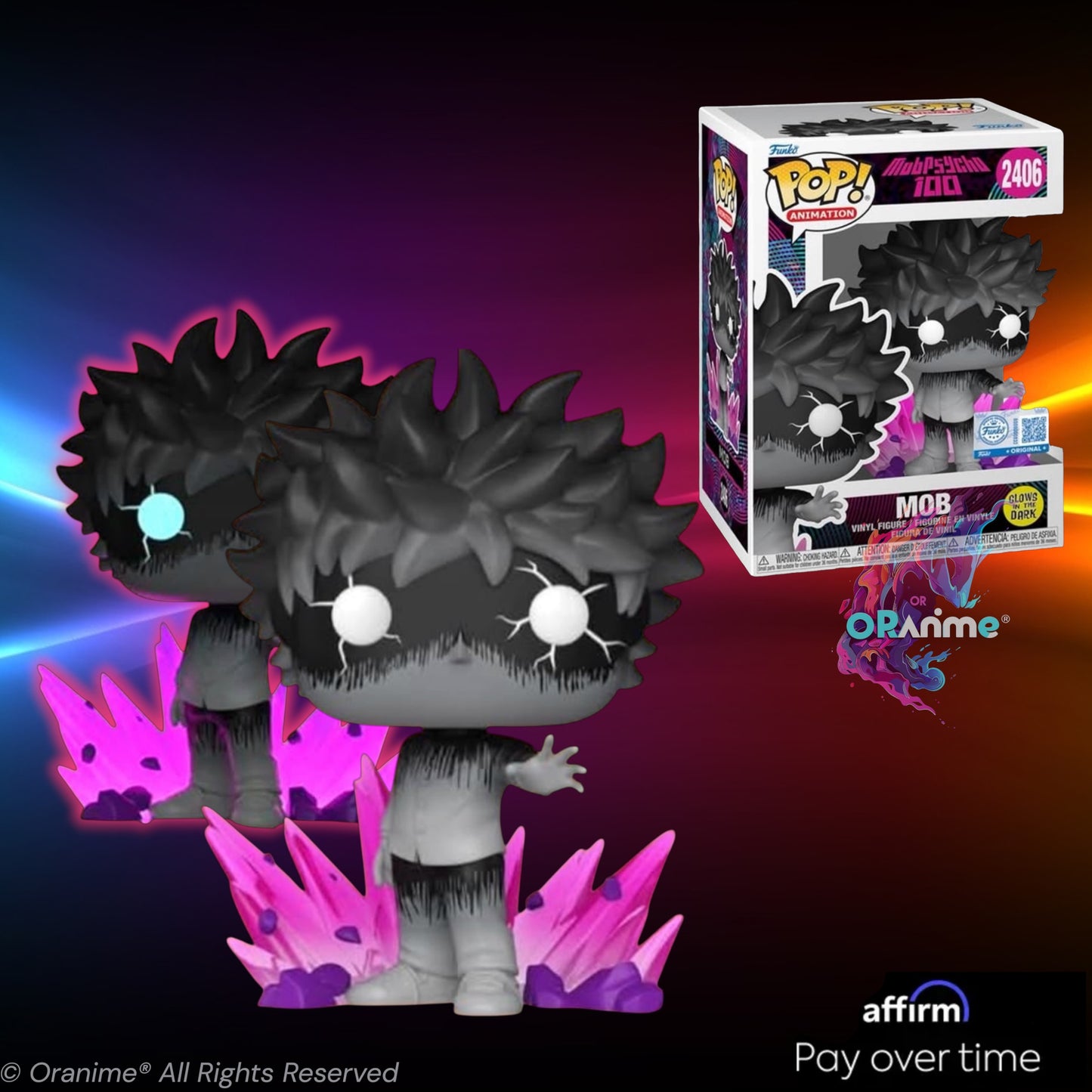 Funko Pop! Mob Psycho 100 Mob #2406 Glow In The Dark EE Exclusive *PRE-ORDER*