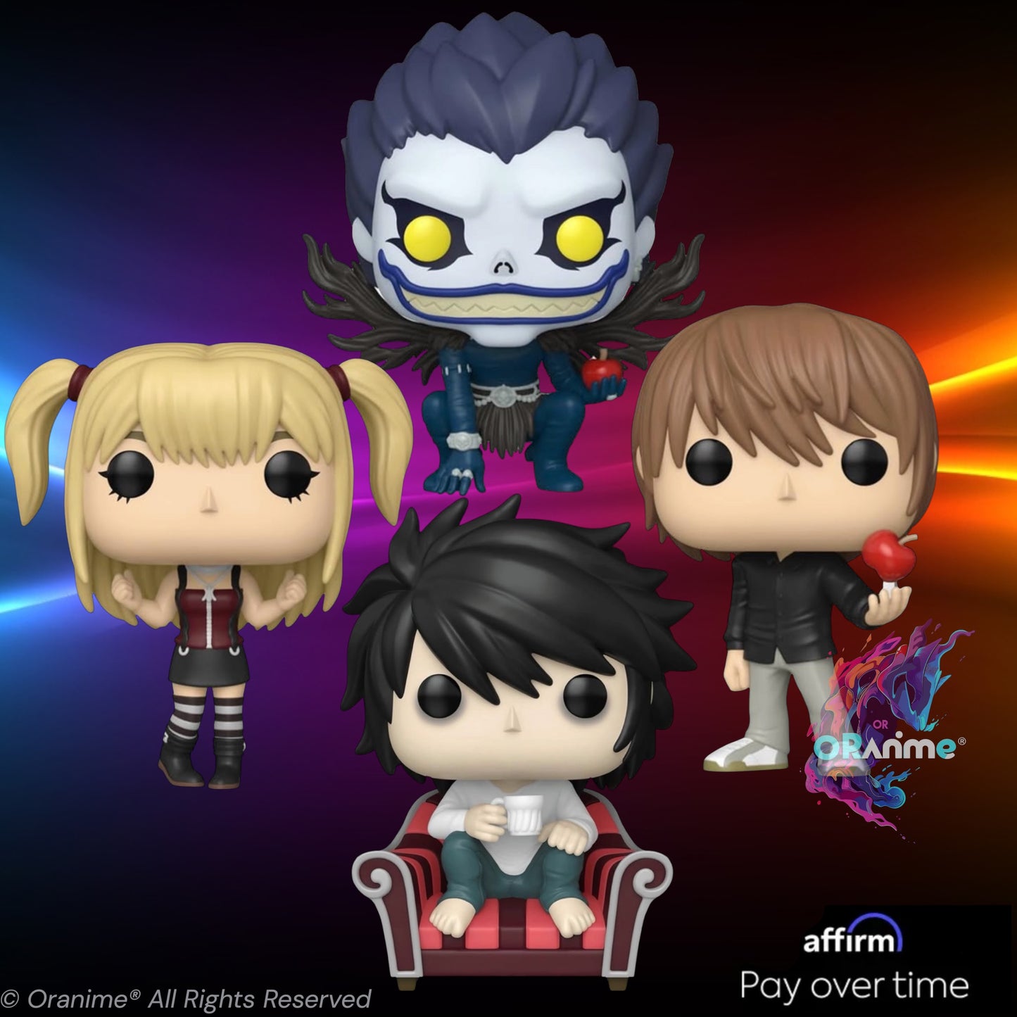 Funko Pop! Death Note Light, L, Ryuk, Misa Bundle of 4 *PRE-ORDER*