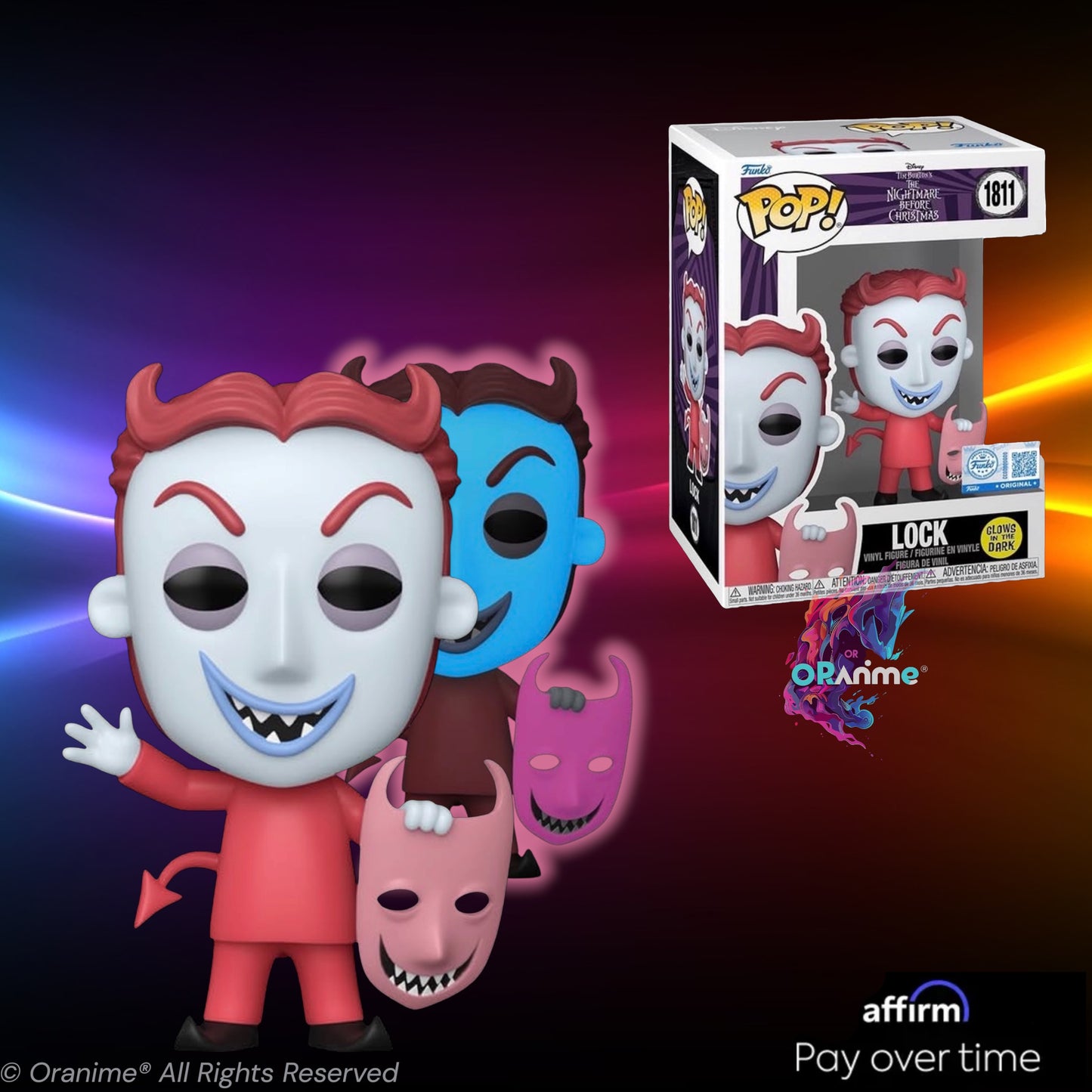 Funko Pop! Disney Nightmare Before Christmas Lock #1811 Glow In The Dark *PRE-ORDER*
