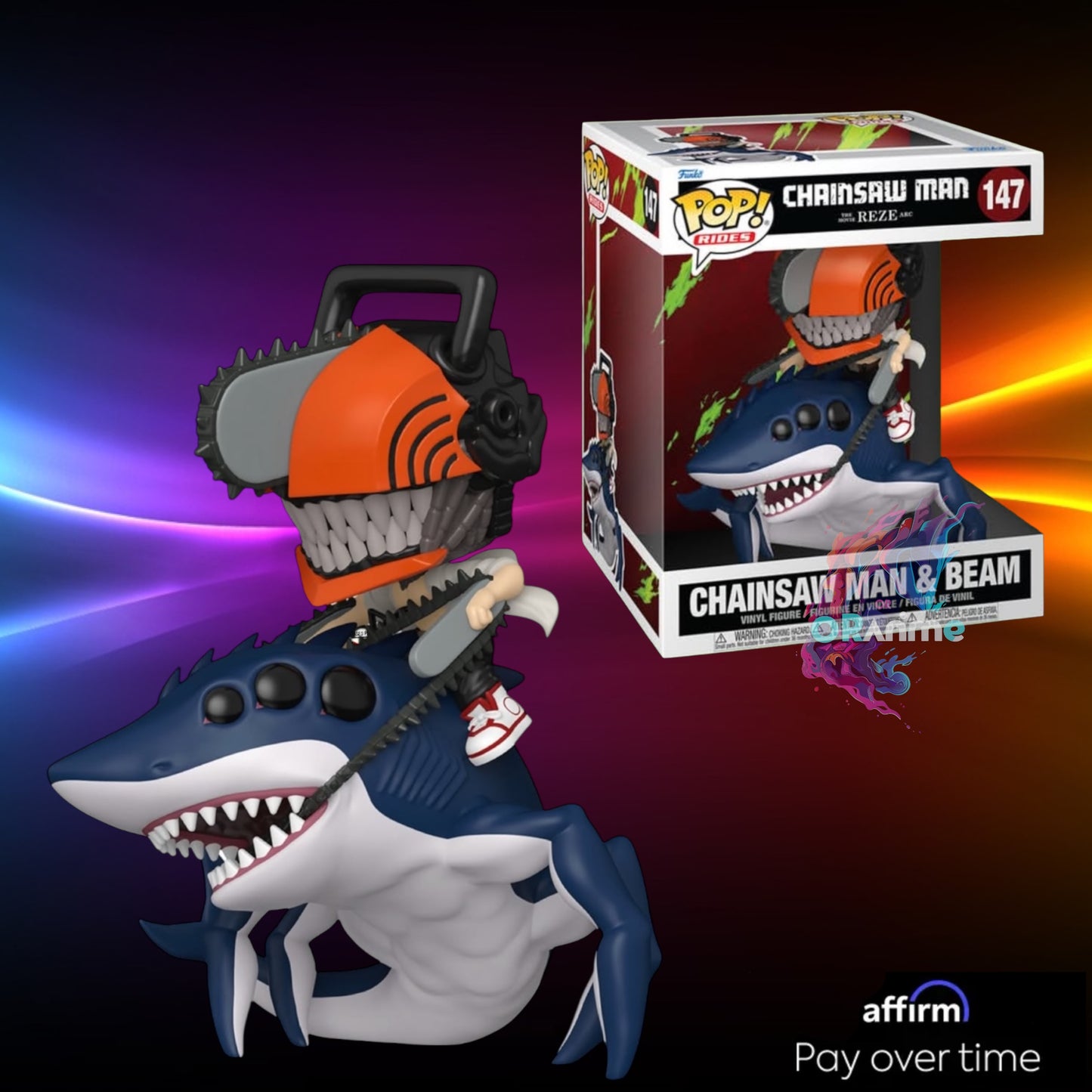 Funko Pop! Ride Deluxe Chainsaw Man: Reze Arc Chainsaw Man and Beam #147 *PRE-ORDER*