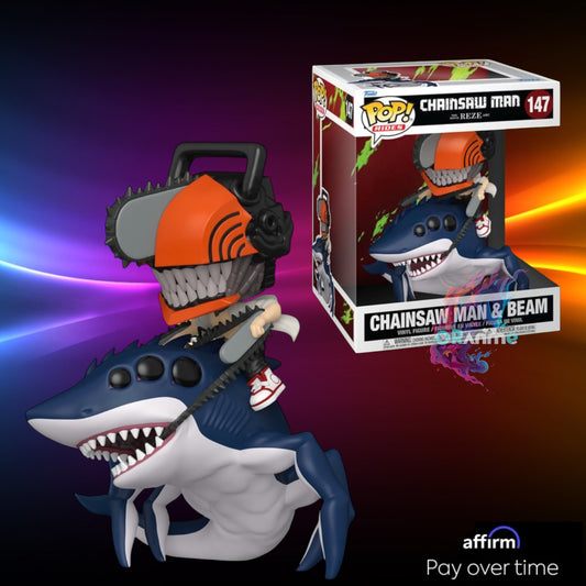 Funko Pop! Ride Deluxe Chainsaw Man: Reze Arc Chainsaw Man and Beam #147 *PRE-ORDER*