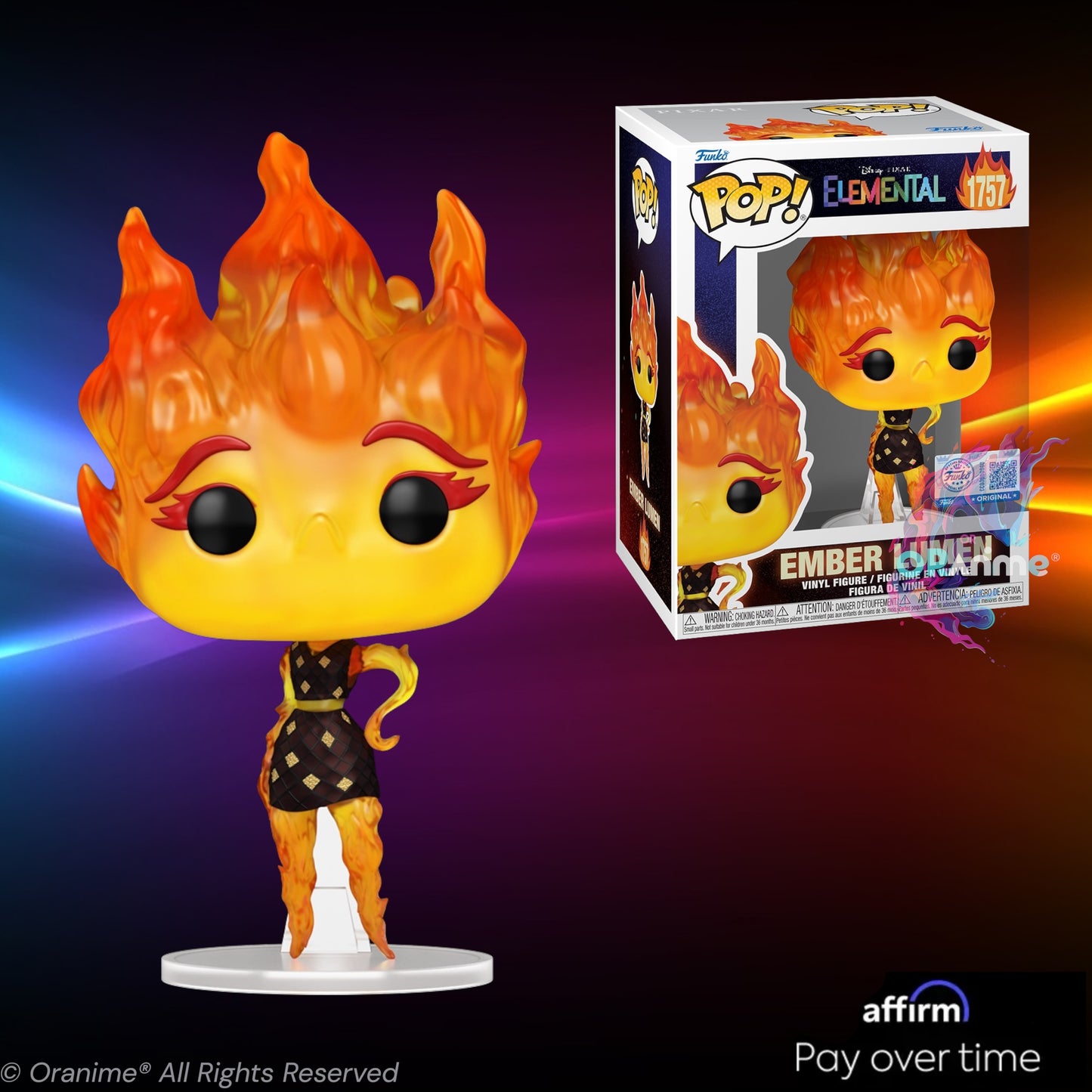 Funko Pop Pixar Elemental Ember Lumen #1757 Exclusive