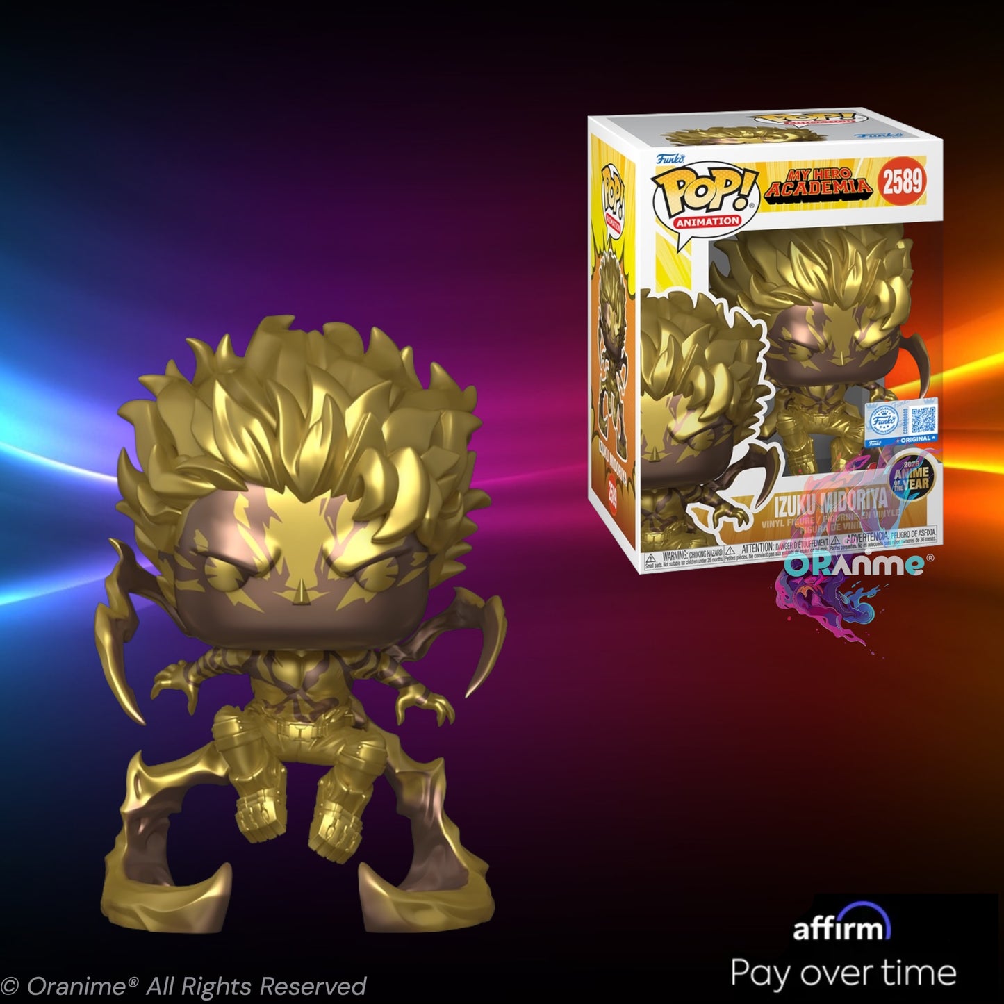 Funko Pop My Hero Academia Izuku Midoriya (Gold) with Hard Protector Anime of the Year 2026 Exclusive *PRE-ORDER*