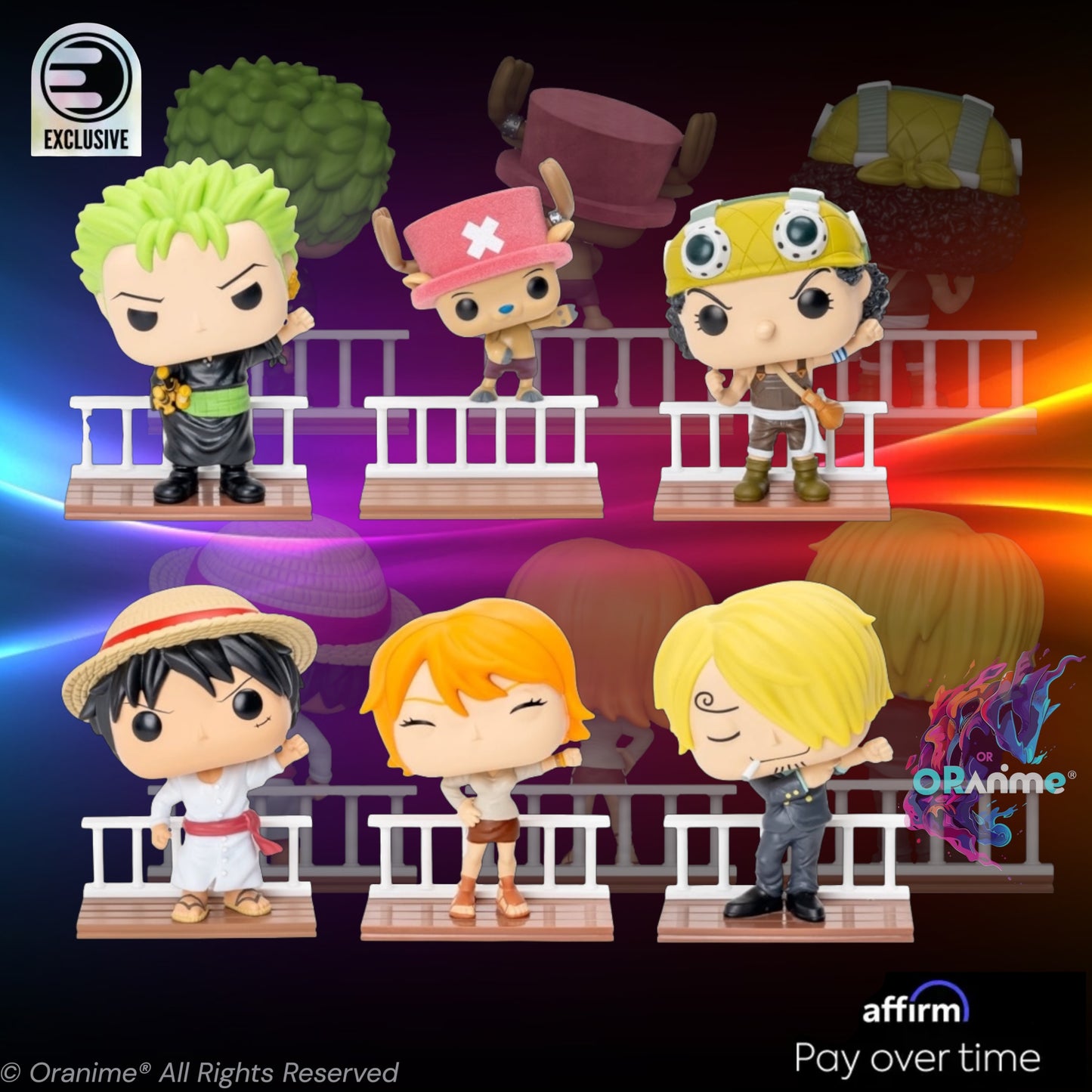 Funko Pop One Piece EE Exclusive Straw Hat Crew Bundle Set of 6 *PRE-ORDER*