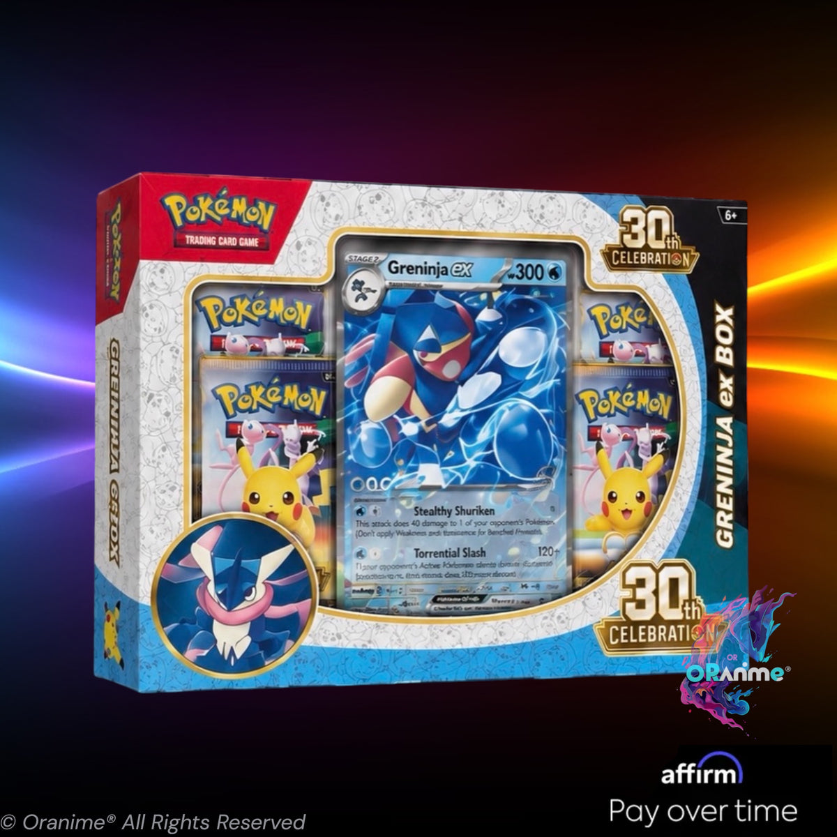 Pokémon TCG: 30th Celebration Greninja ex Box. English, Factory Sealed, Official Pokémon TCG Product.