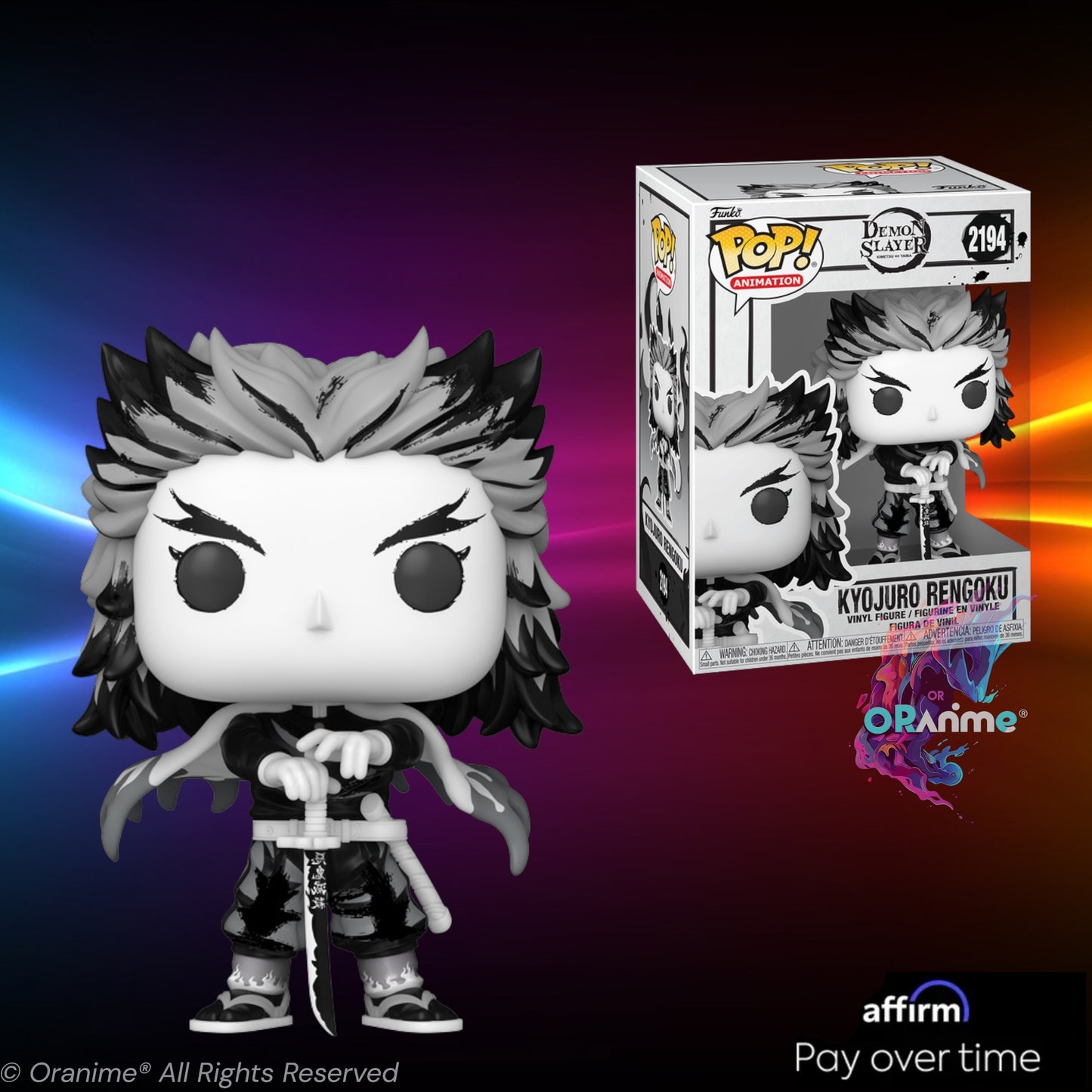 Funko Pop Demon Slayer Sumi-Ink Kyojuro Rengoku #2194