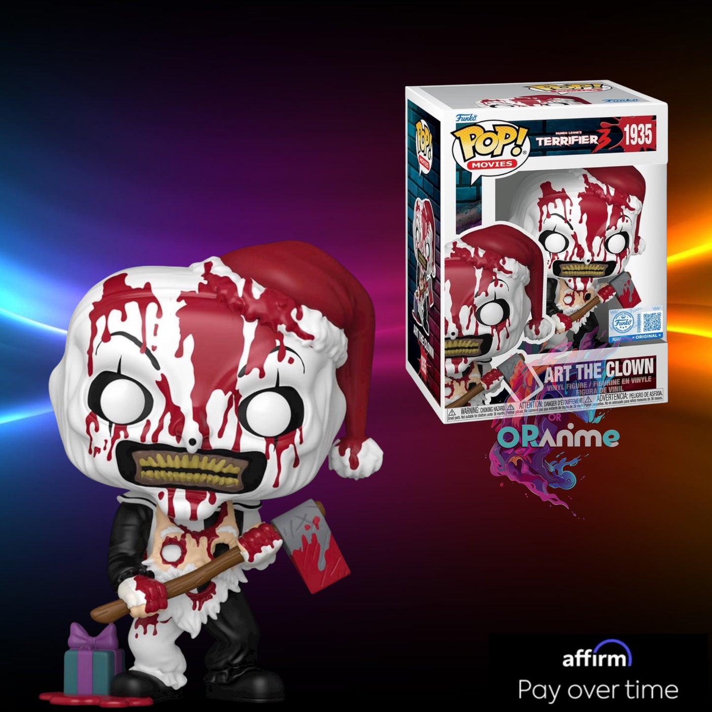 Funko Pop Terrifier 3 Art The Clown Christmas #1935 HT Exclusive