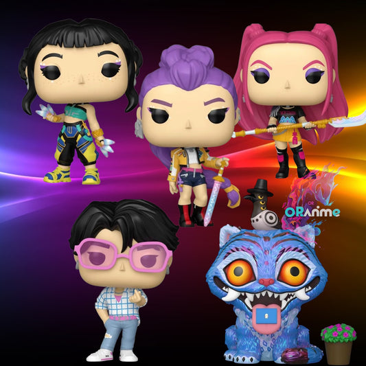 Funko Pop! - KPop Demon Hunters Bundle of 5 (Rumi, Zoey, Mira, Jinu Common, Tiger with Bird) *PRE-ORDER*