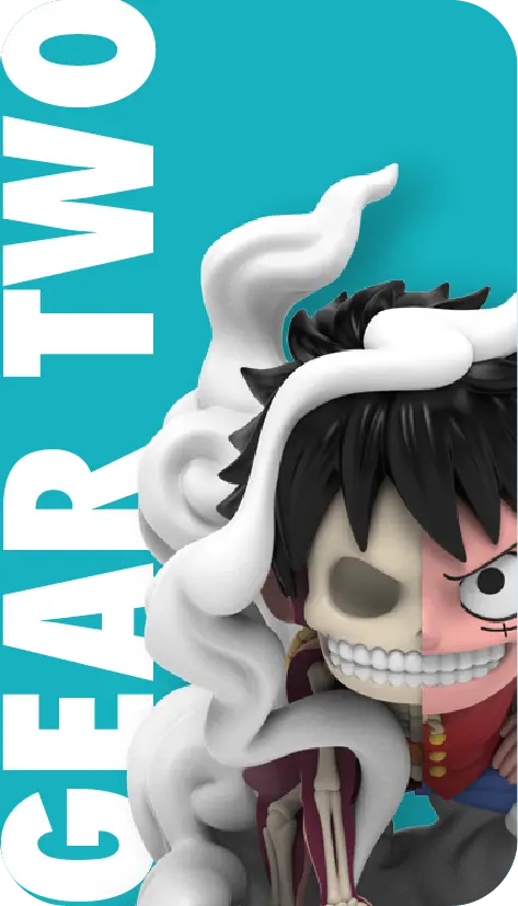 Mighty Jaxx - Freeny's Hidden Dissectibles: One Piece - Luffy’s Gears Edition - 1 Blind Box Figure